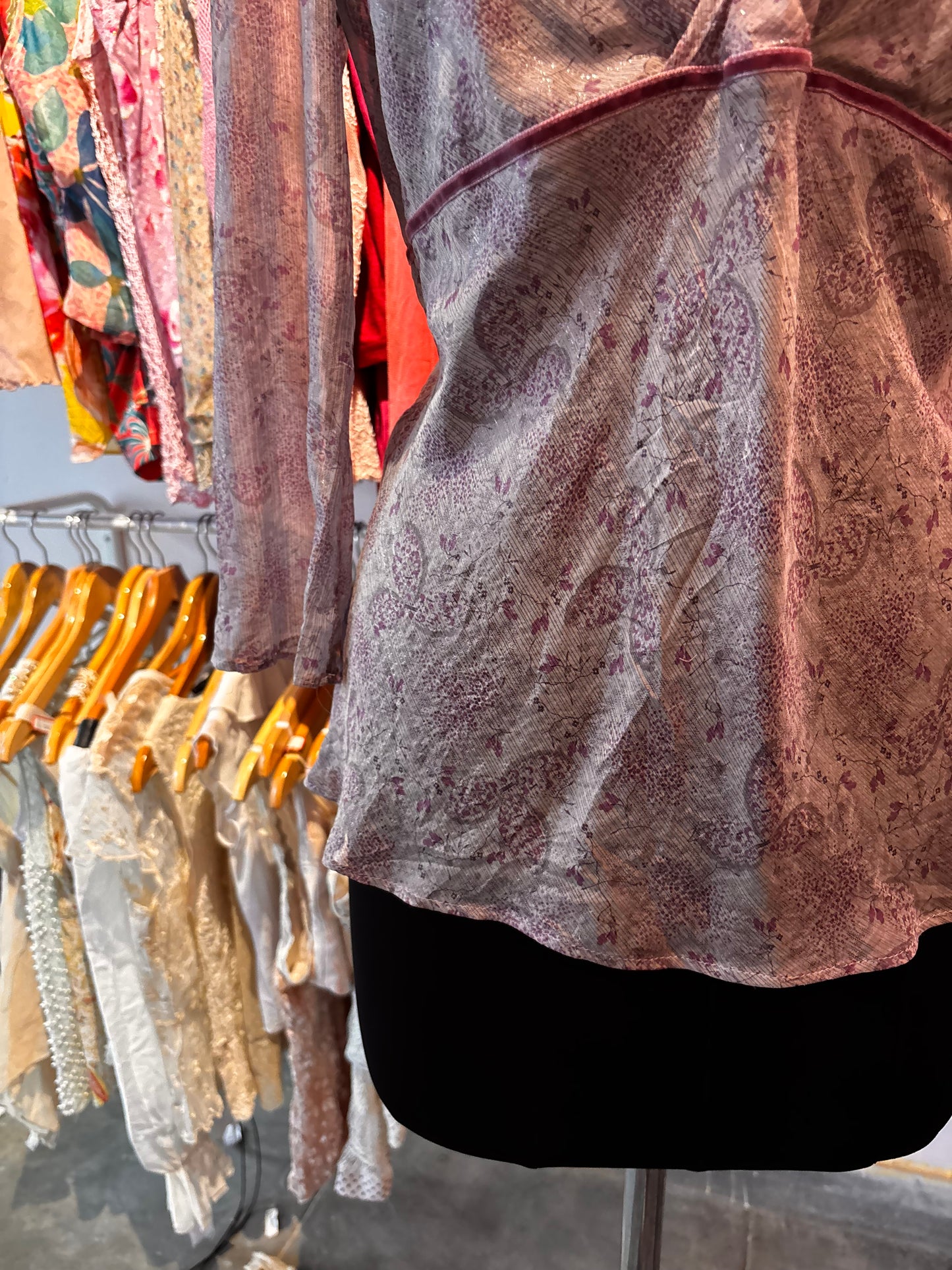 Lavender silk top