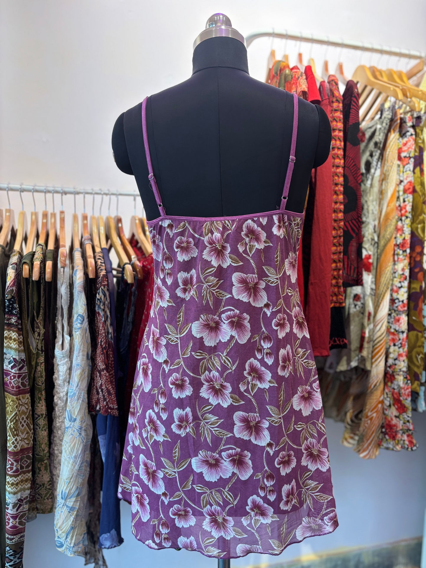 Purple floral dress
