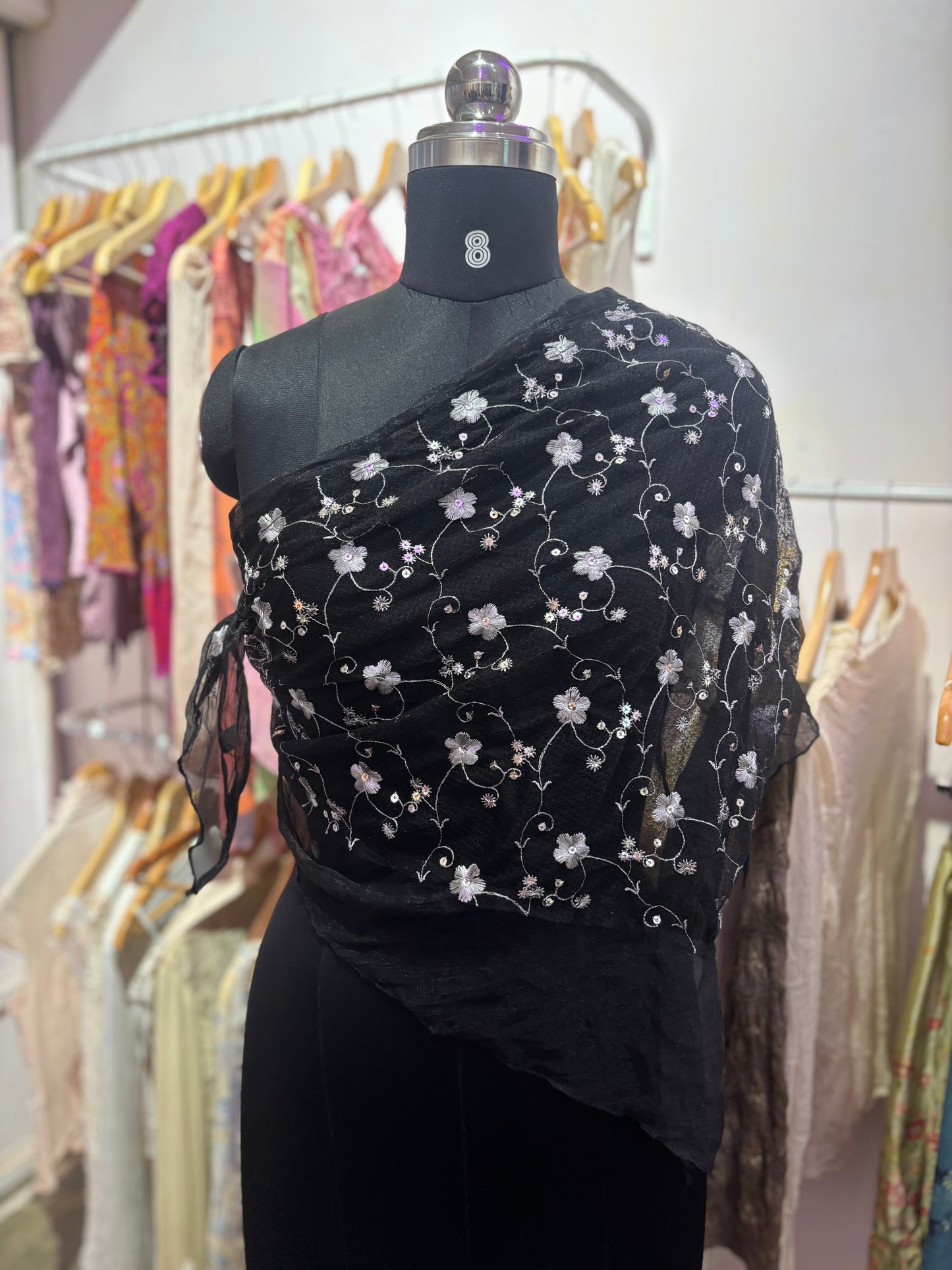 Embroidered scarf