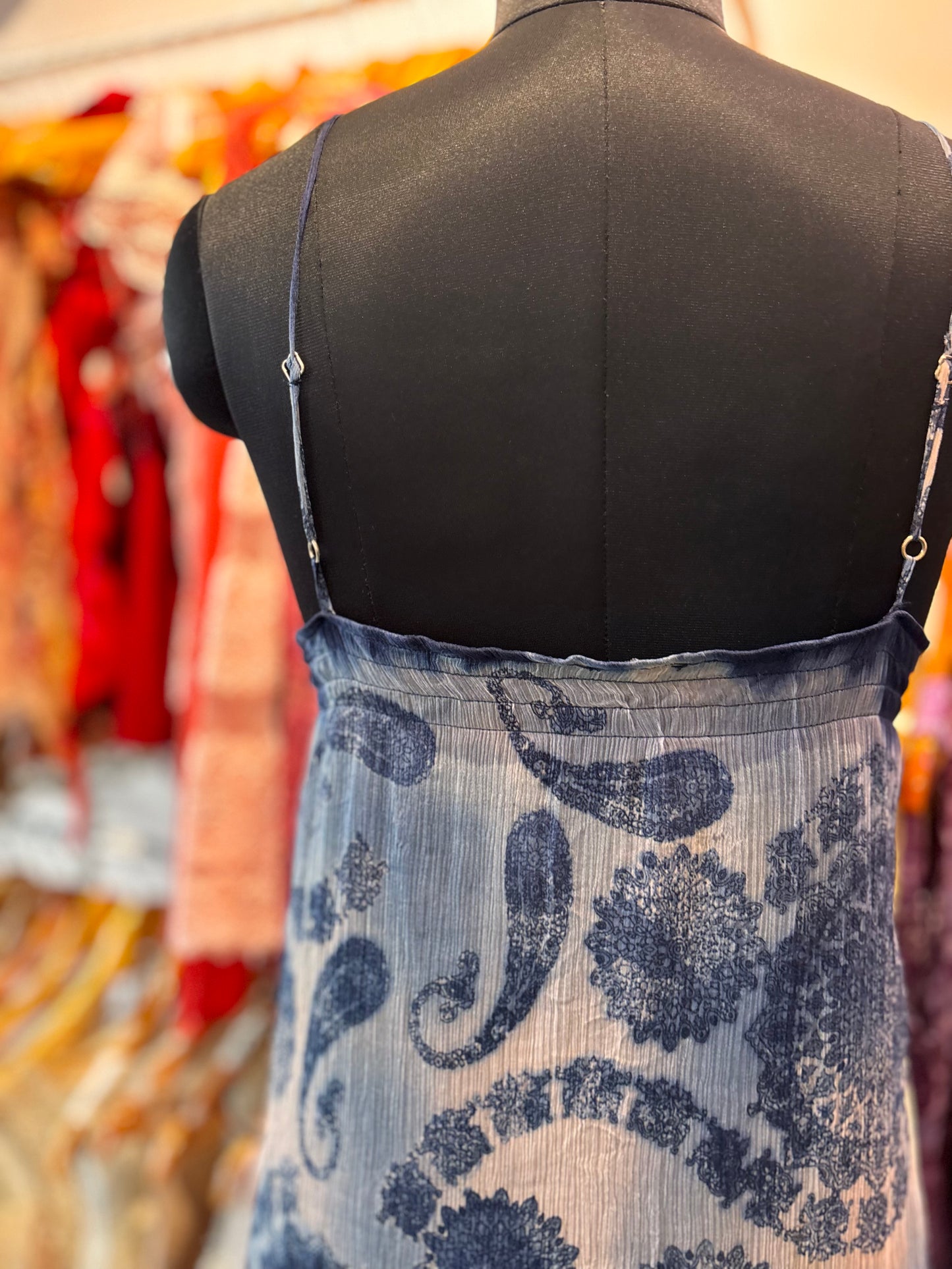 Indigo chiffon dress