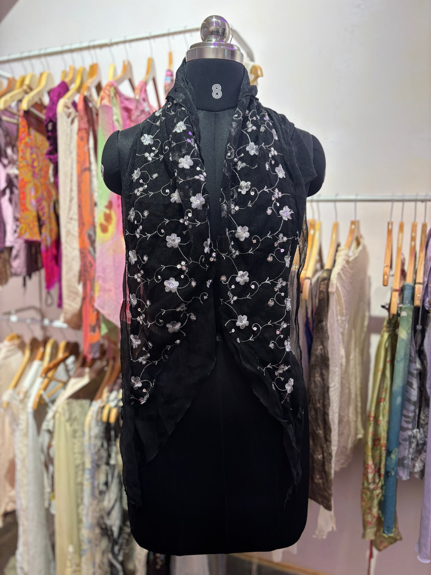 Embroidered scarf