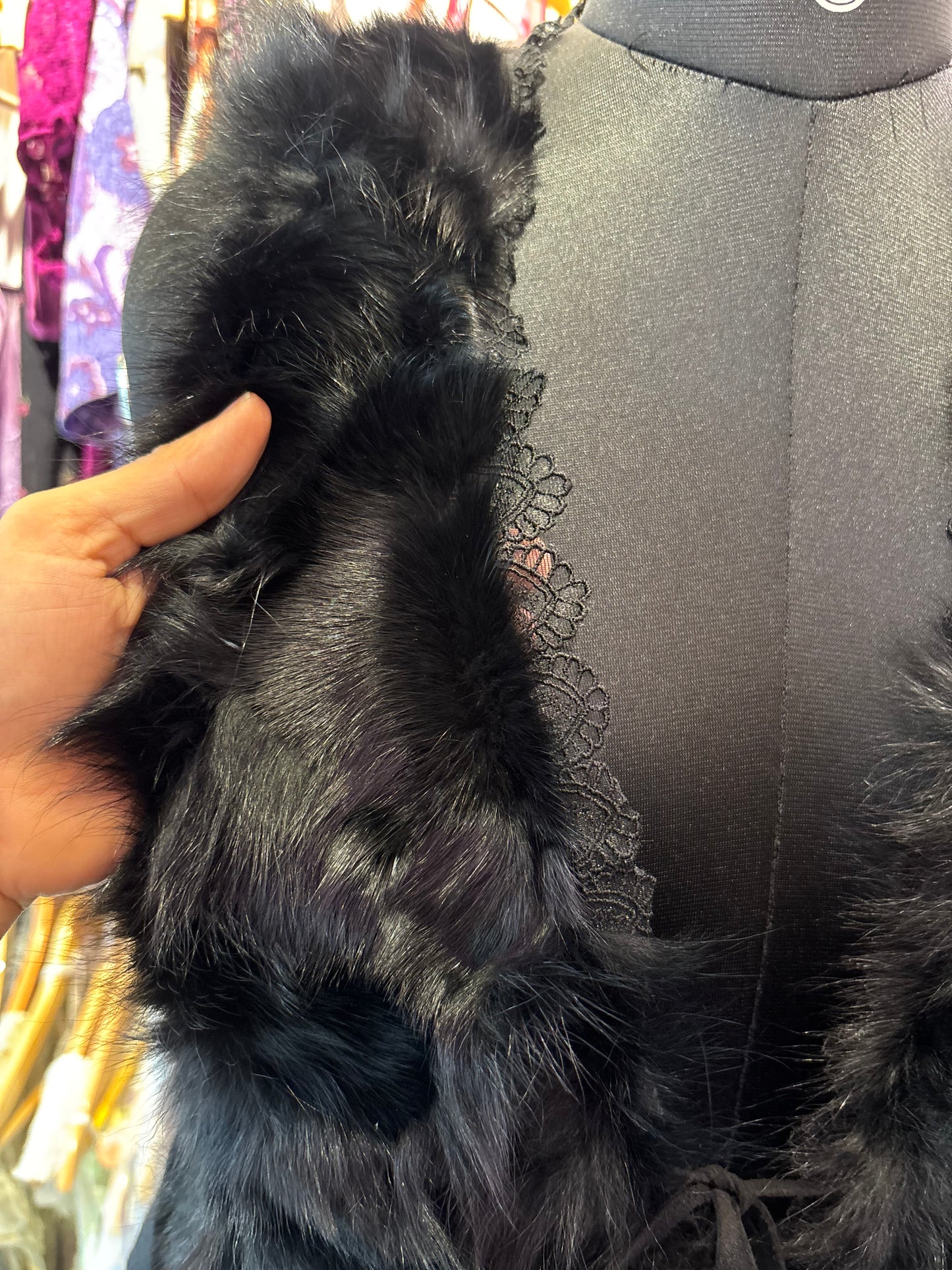 Lacy fur vintage jacket