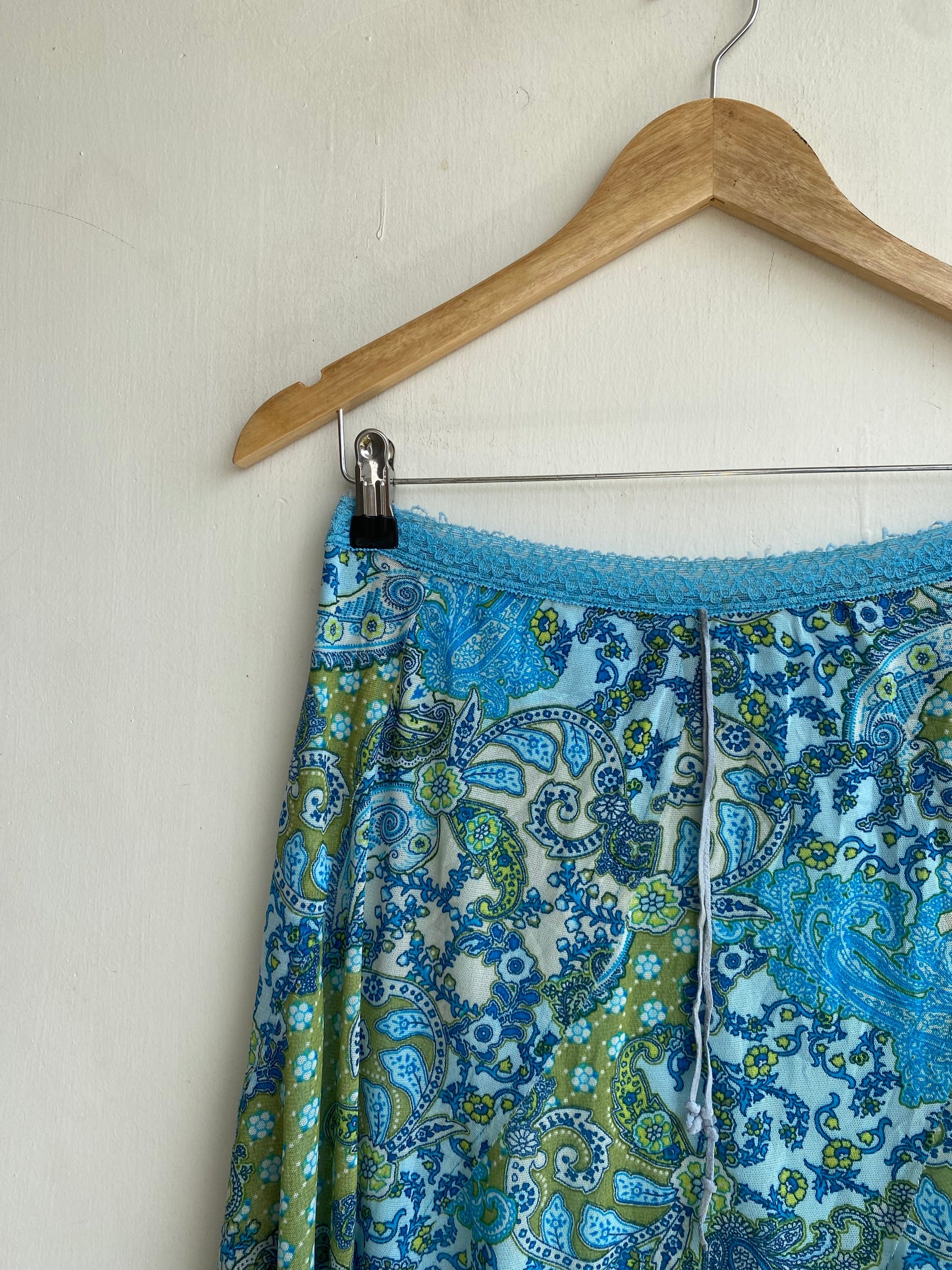 Paisley lacy waist skirt