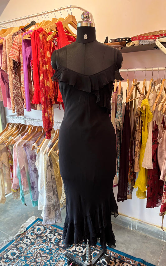 Timeless black chiffon dress