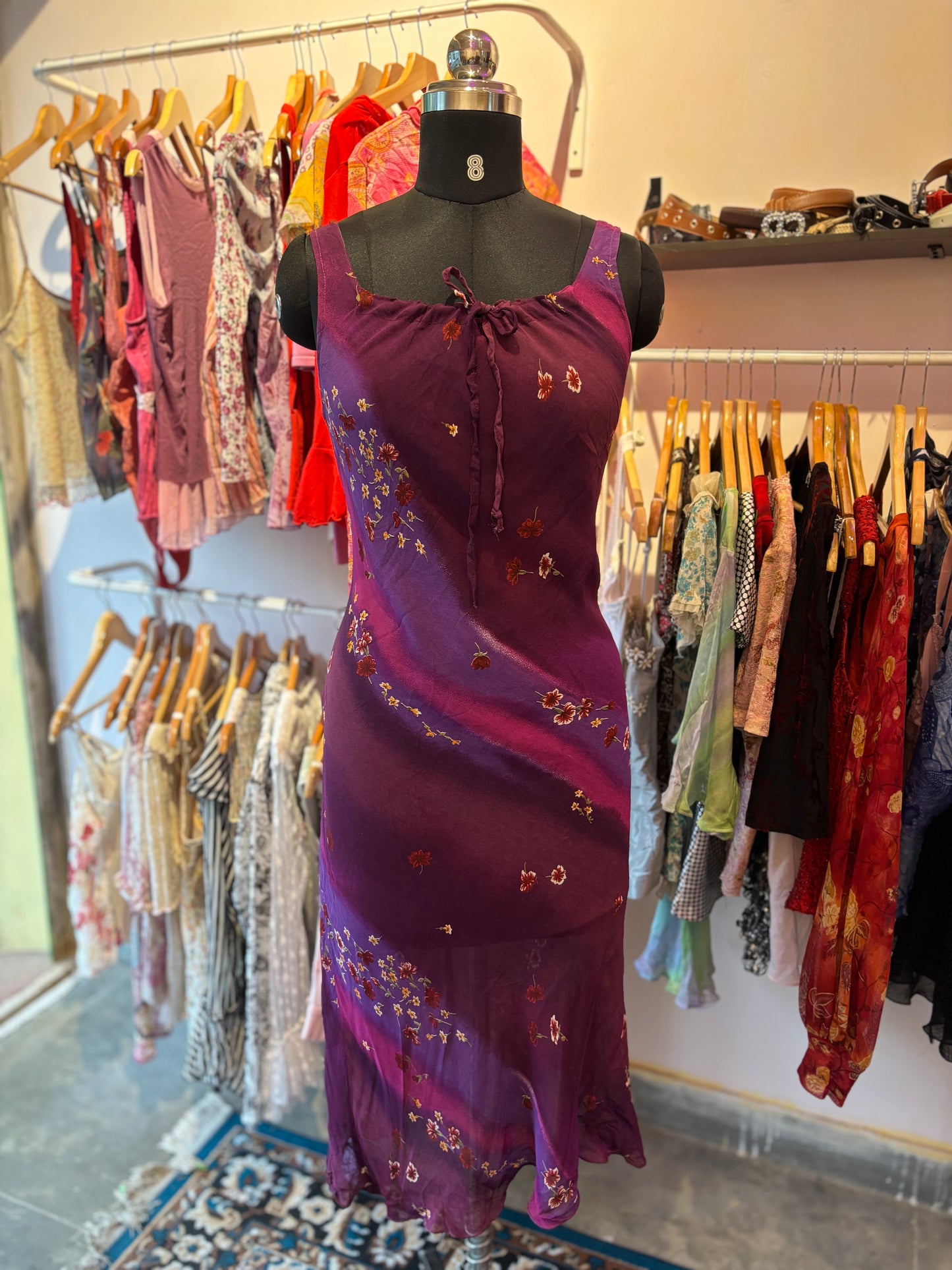Shades of purple floral dress