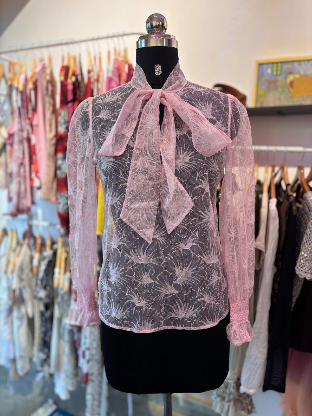 60’s lace bow top