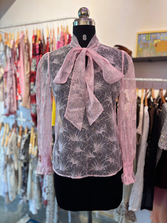 60’s lace bow top