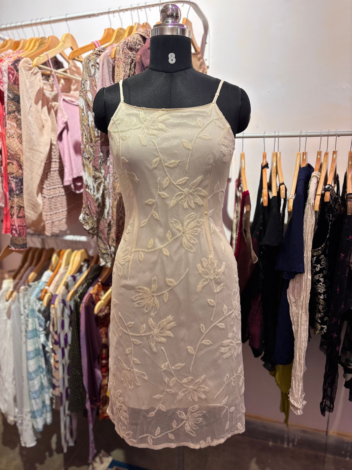 White embroidered dress