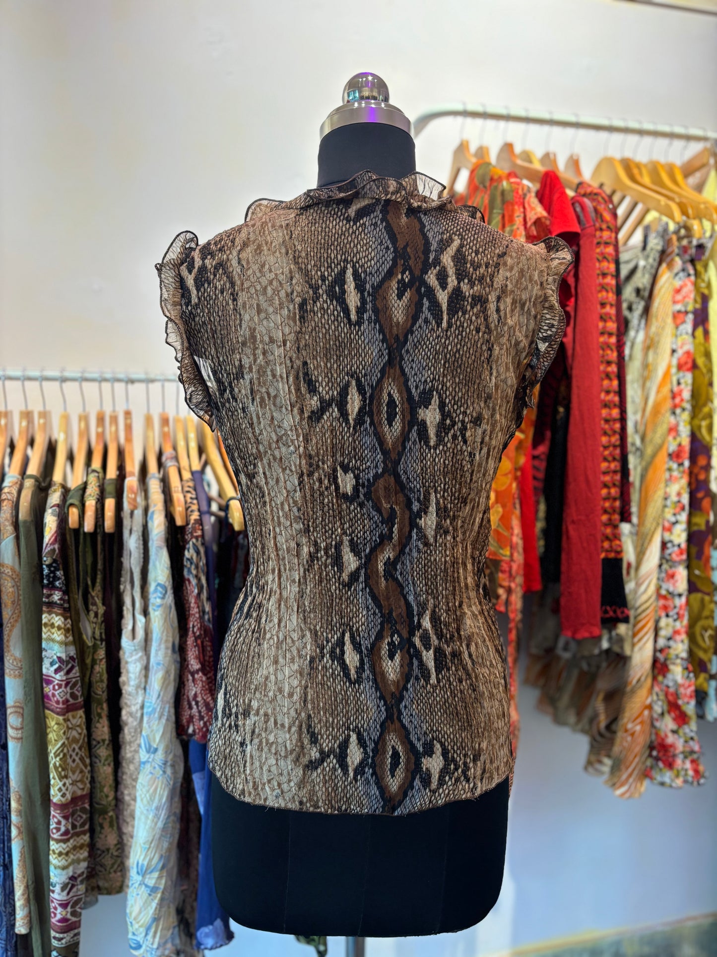Cat pleated top