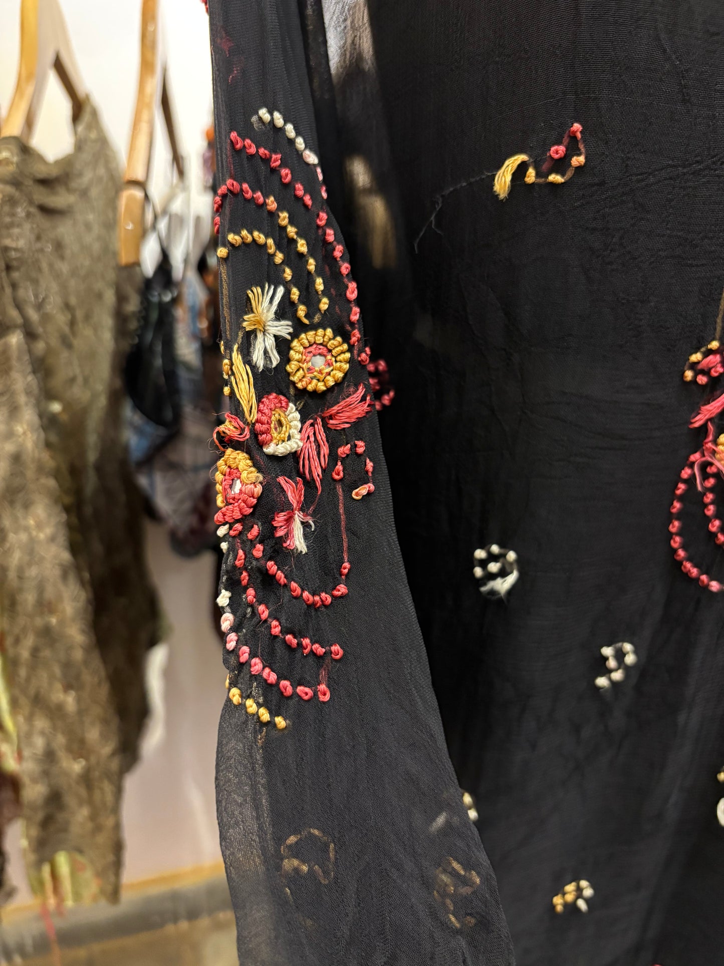 Hand embroidered kurta with bead detials