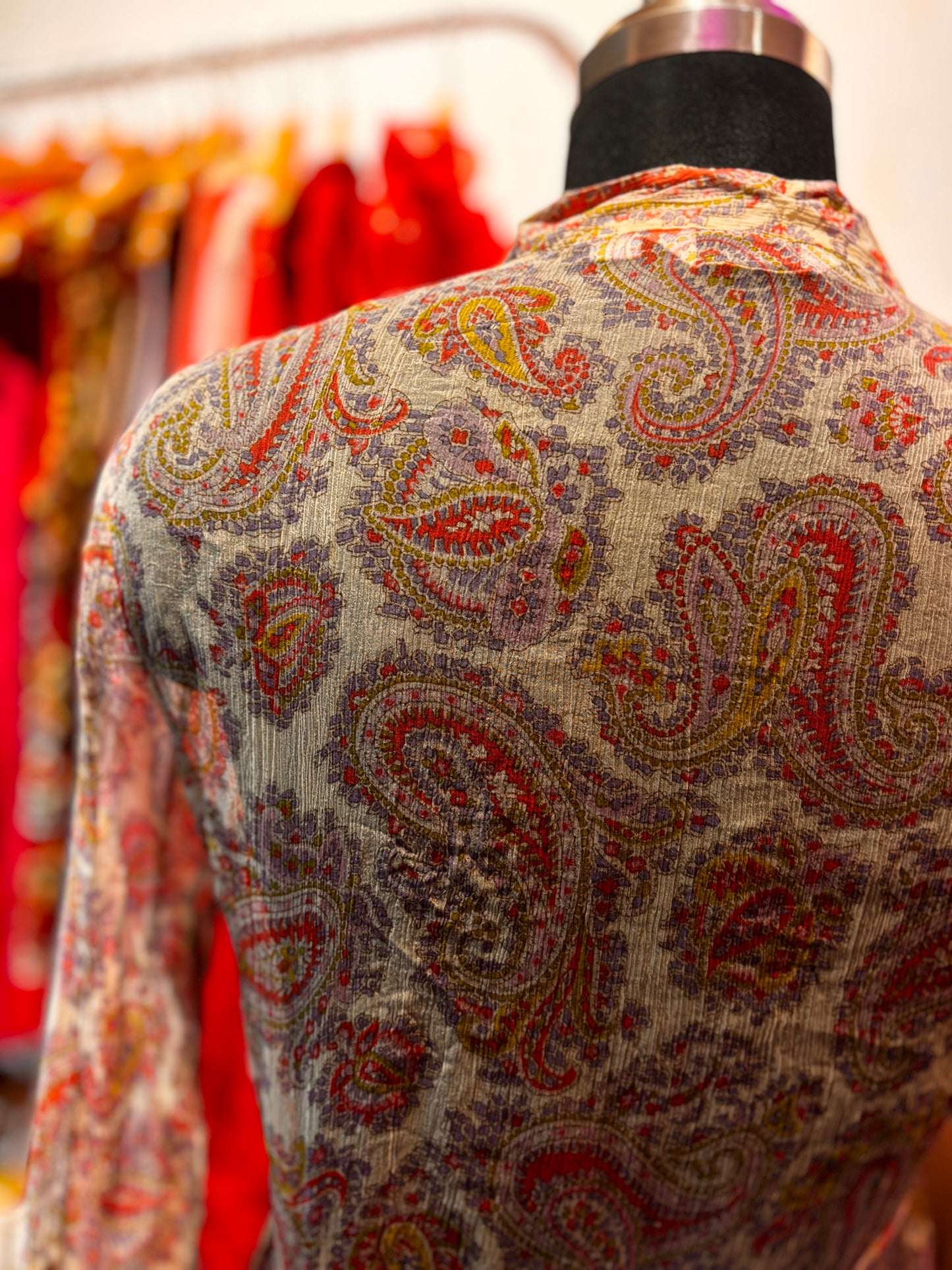 2000’s paisley silk top