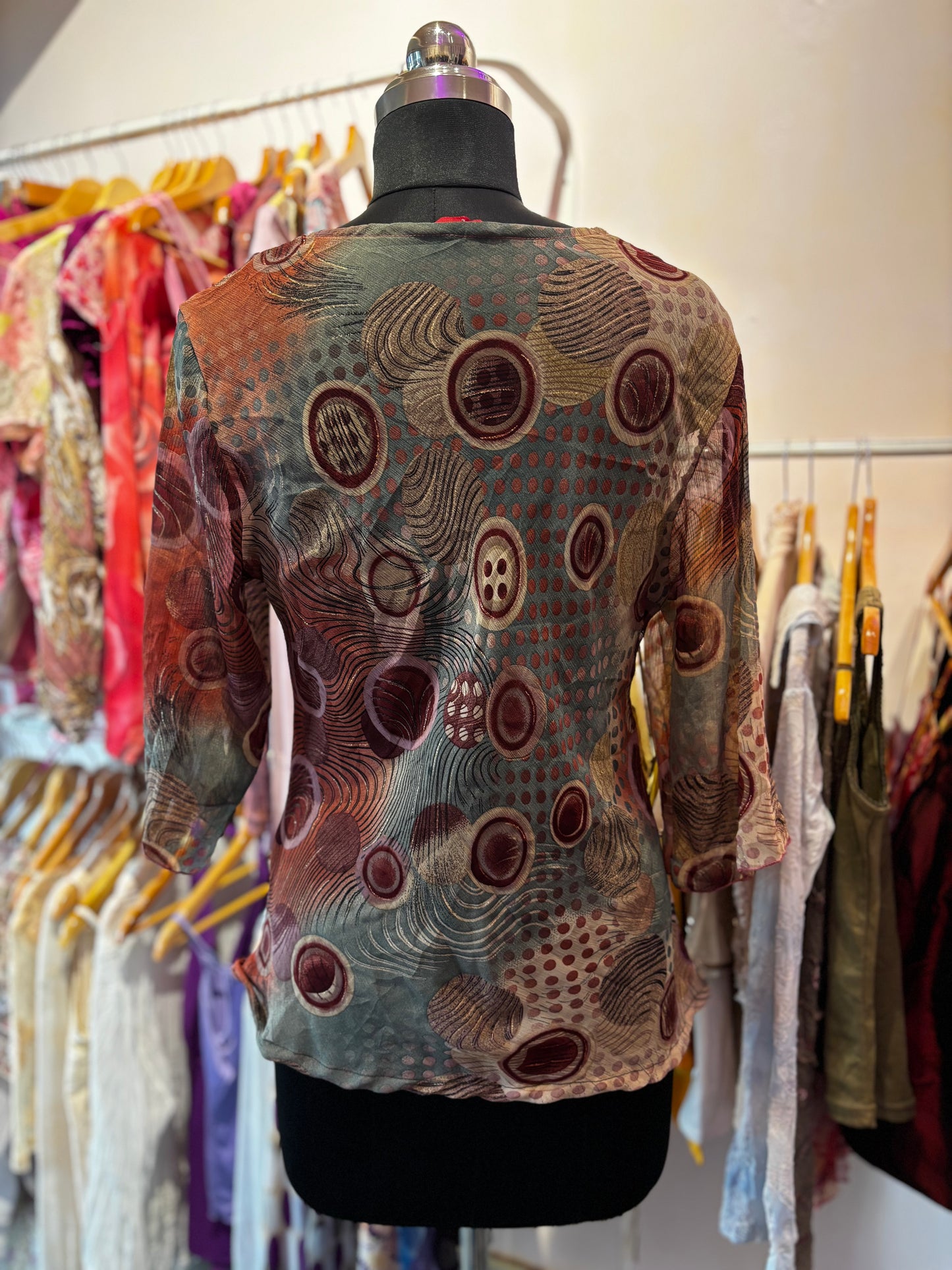 Vintage lace neck kurta