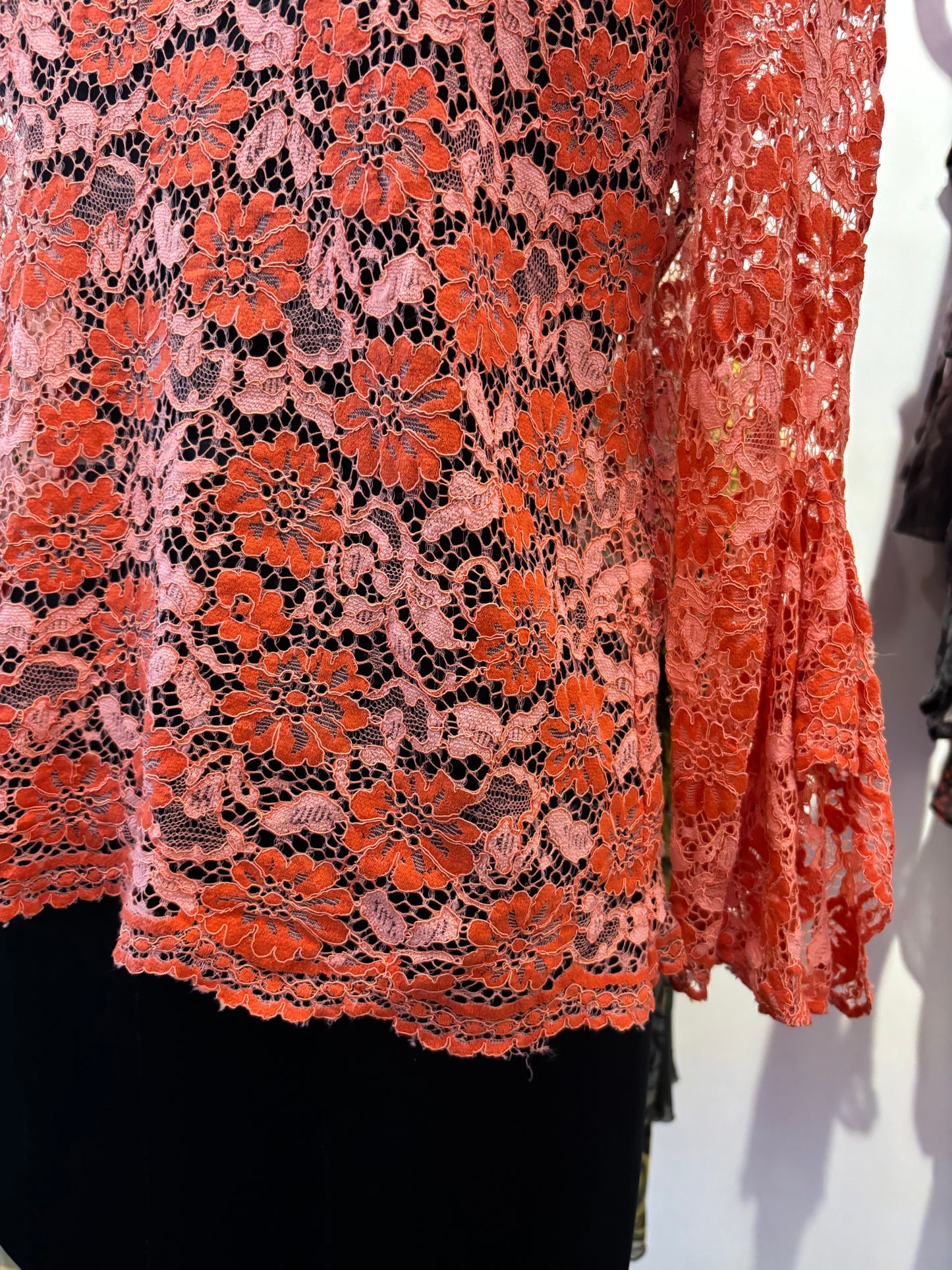Orange lacy top