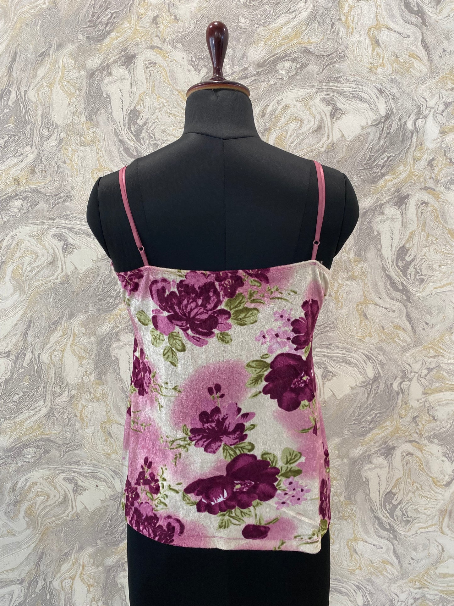 Velvet floral cami