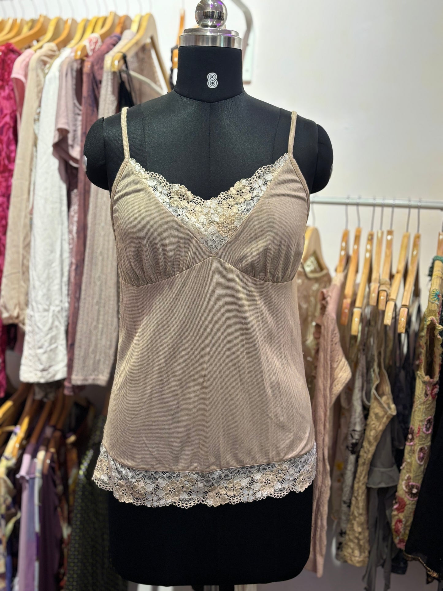 Cream lacy vintage cami
