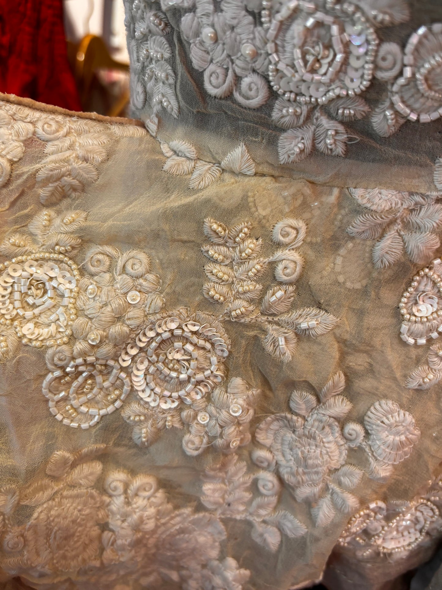 embroidered Victorian top by Isabelle Wen with tags