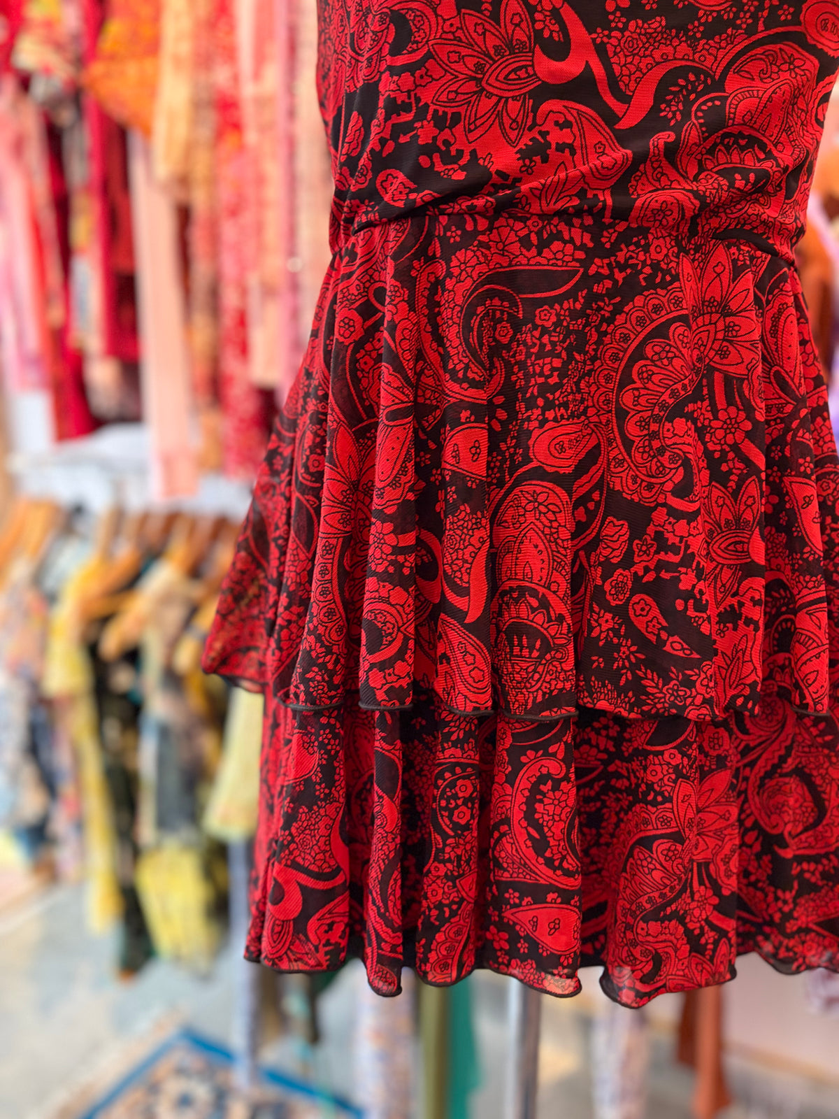Vintage paisley layered dress