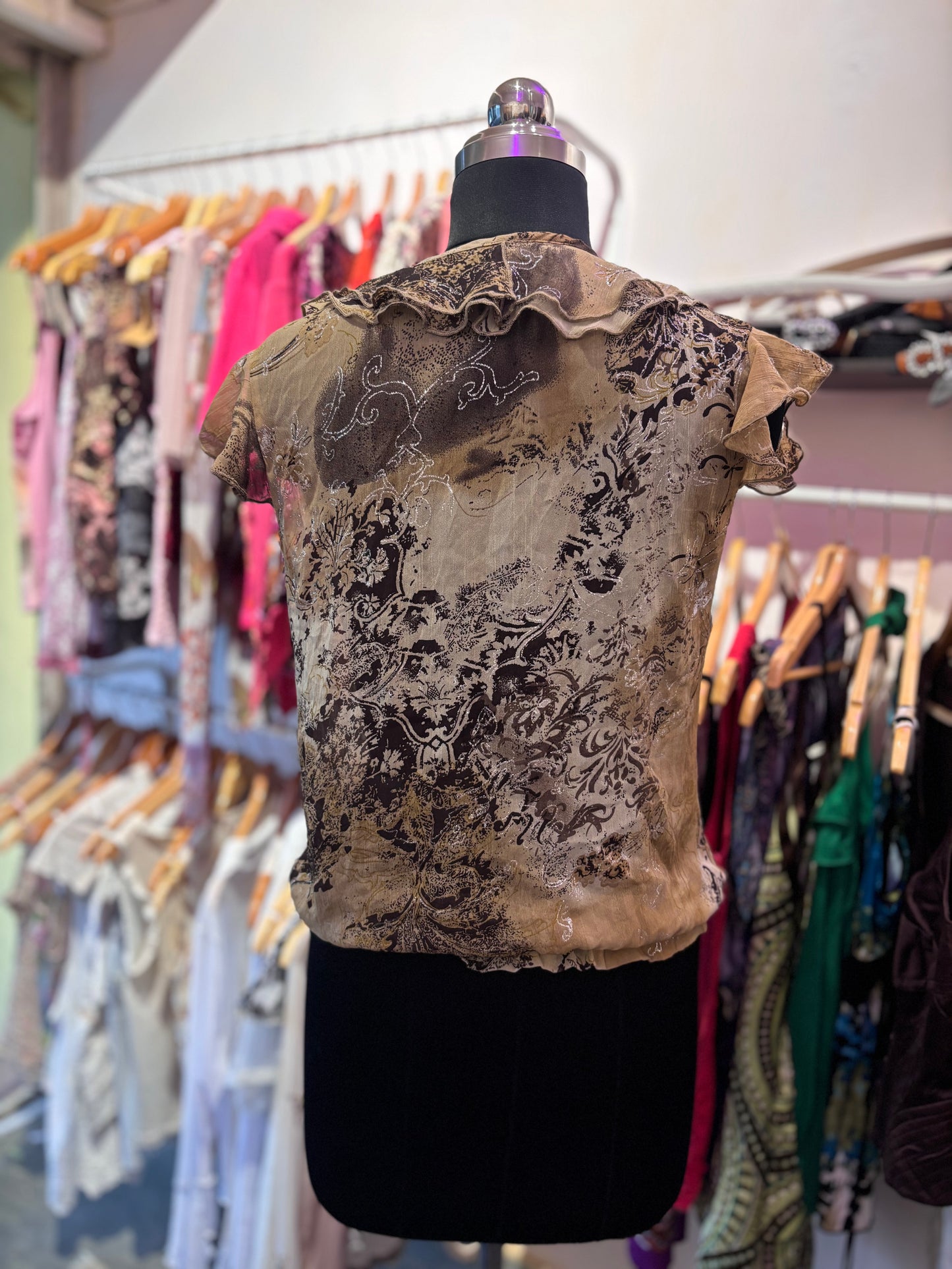 Baroque ruffle top