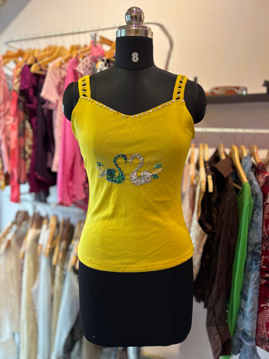 Swan sequins top
