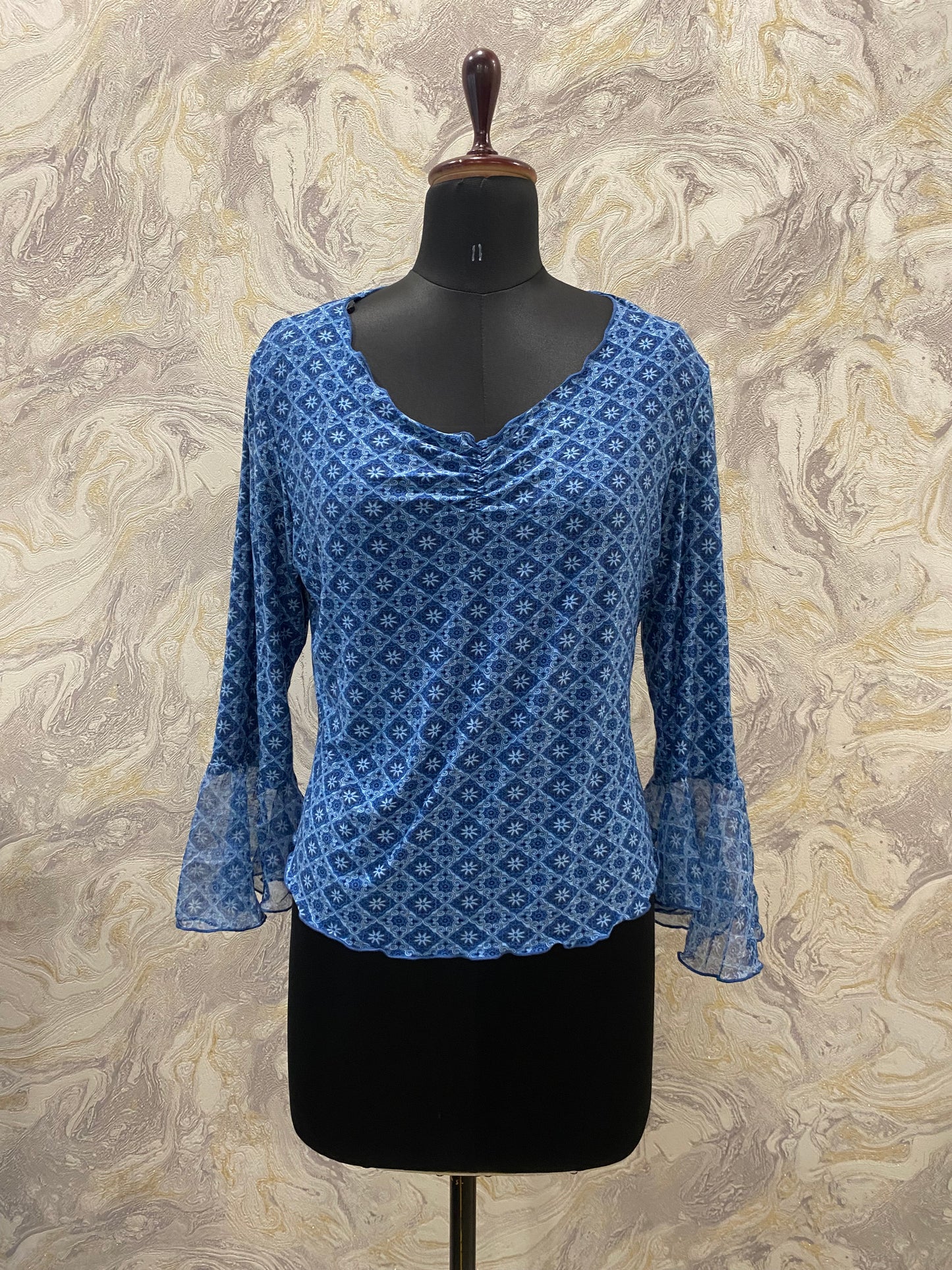 Blue kaleidoscope top