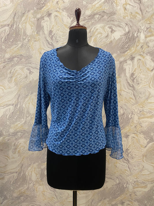 Blue kaleidoscope top