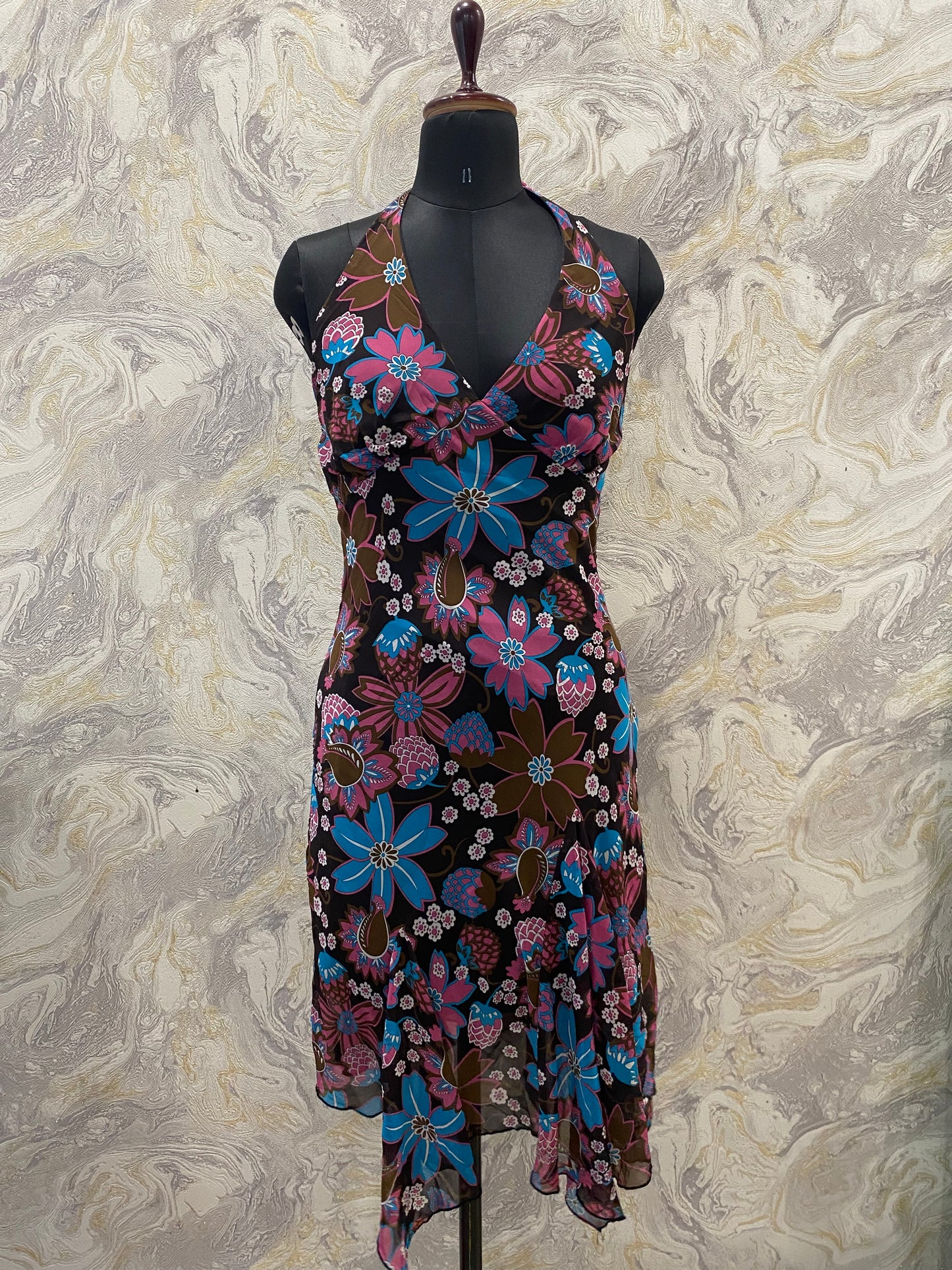 Floral halter neck dress