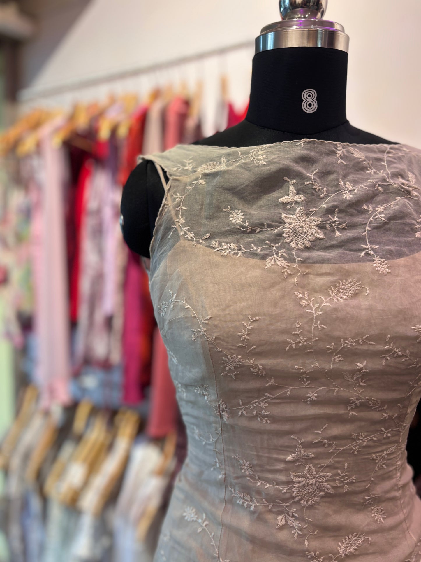 Super vintage embroidered silk dress