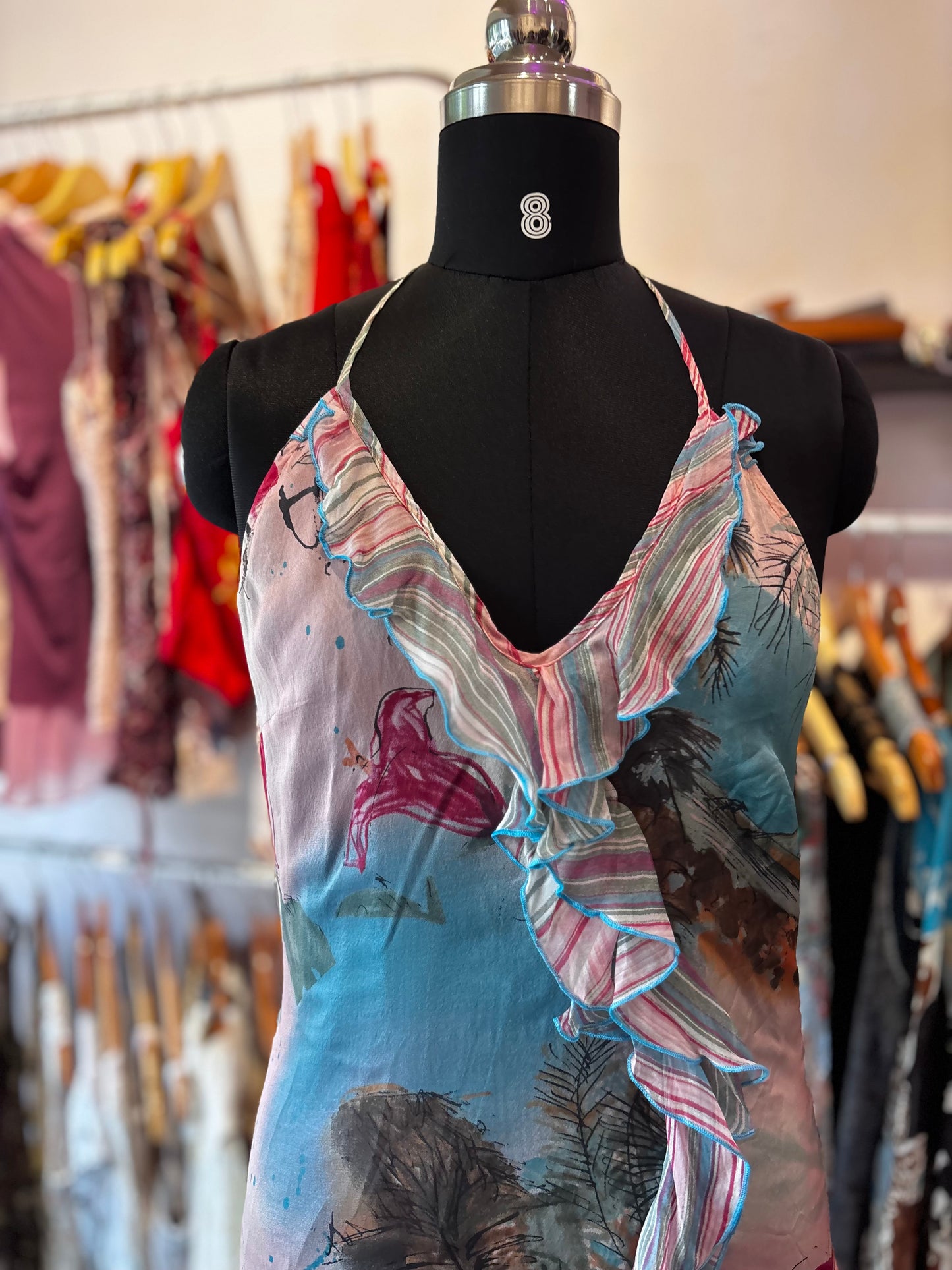 Silk halter neck beauty!