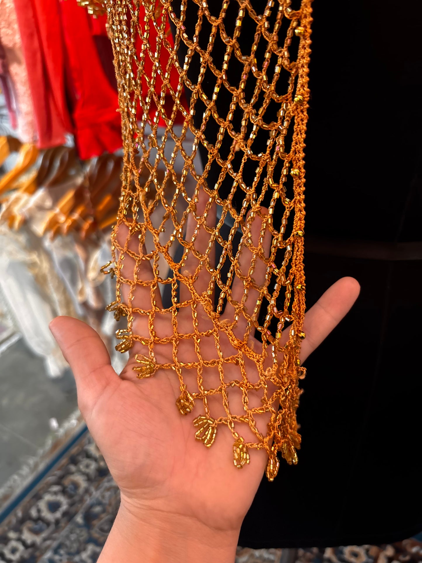 Crochet beaded wrap around