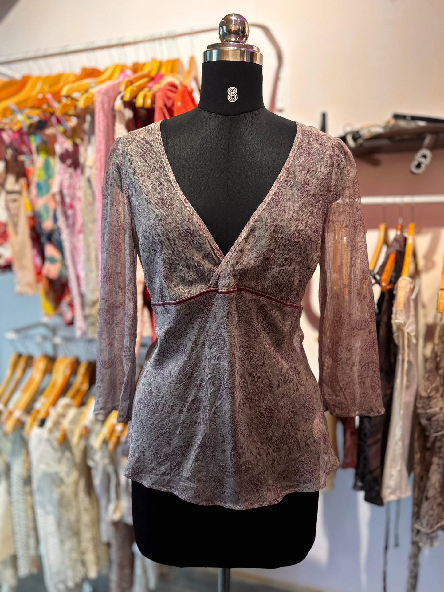 Lavender silk top