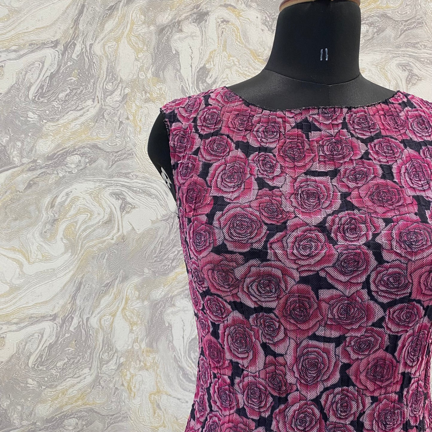 Pleated roses top