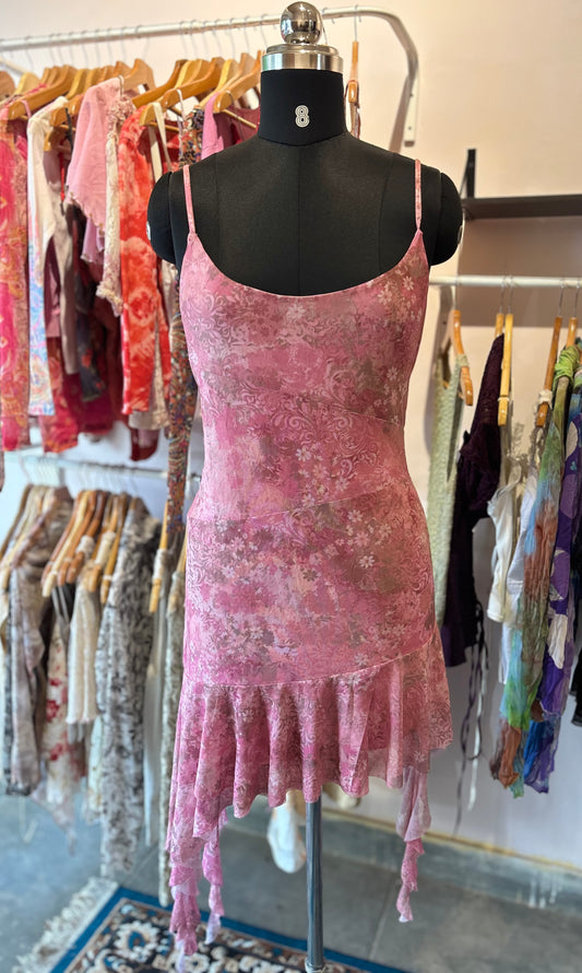 Floral asymmetrical dress