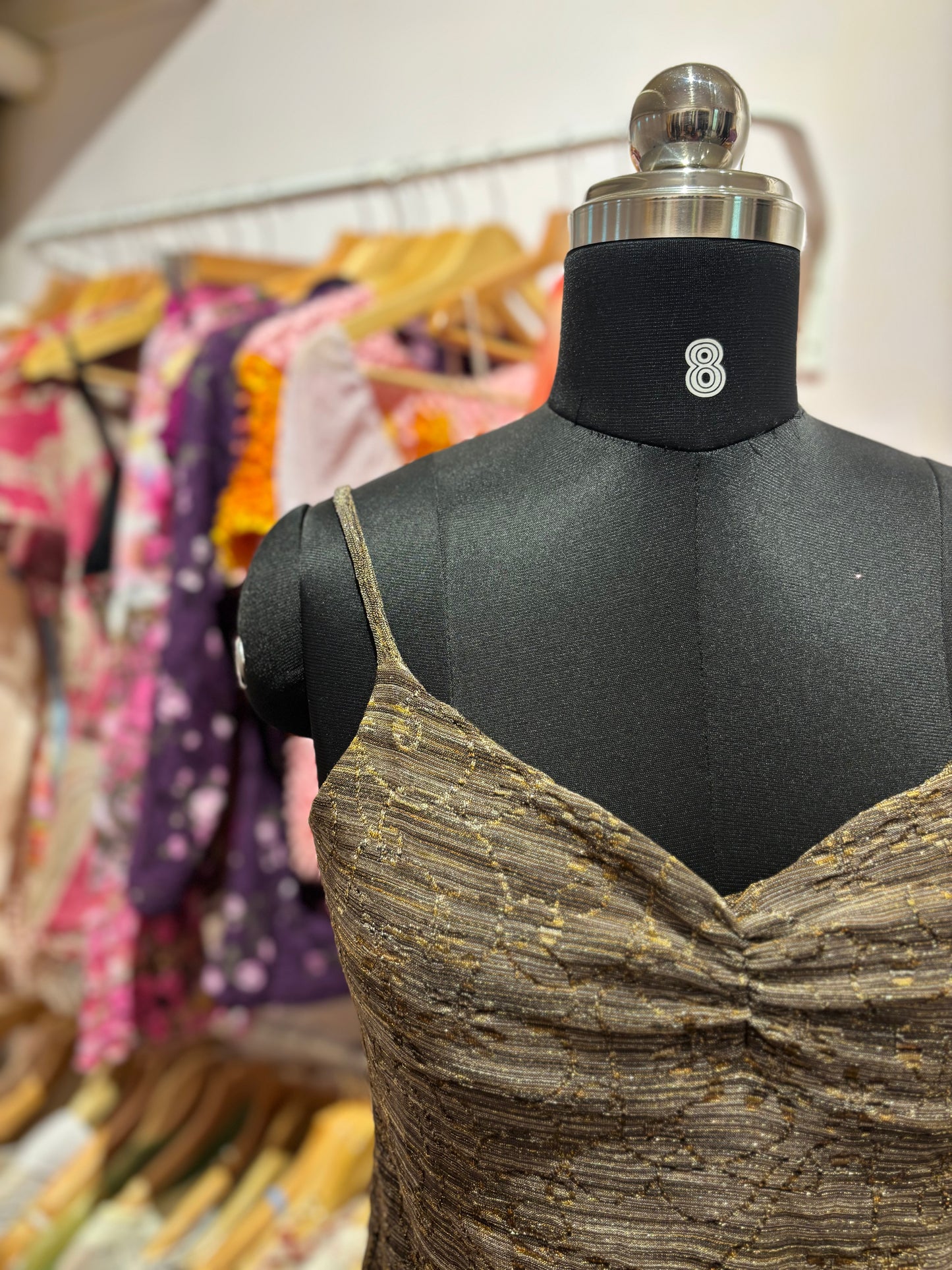 Brown gold shimmer cami