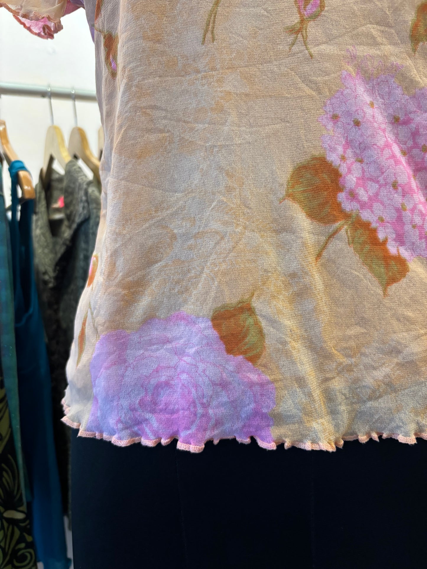 Vintage roses top