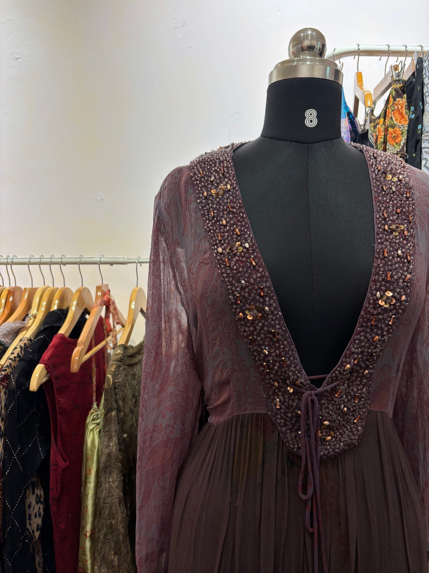 Gorgeous beaded neck dress