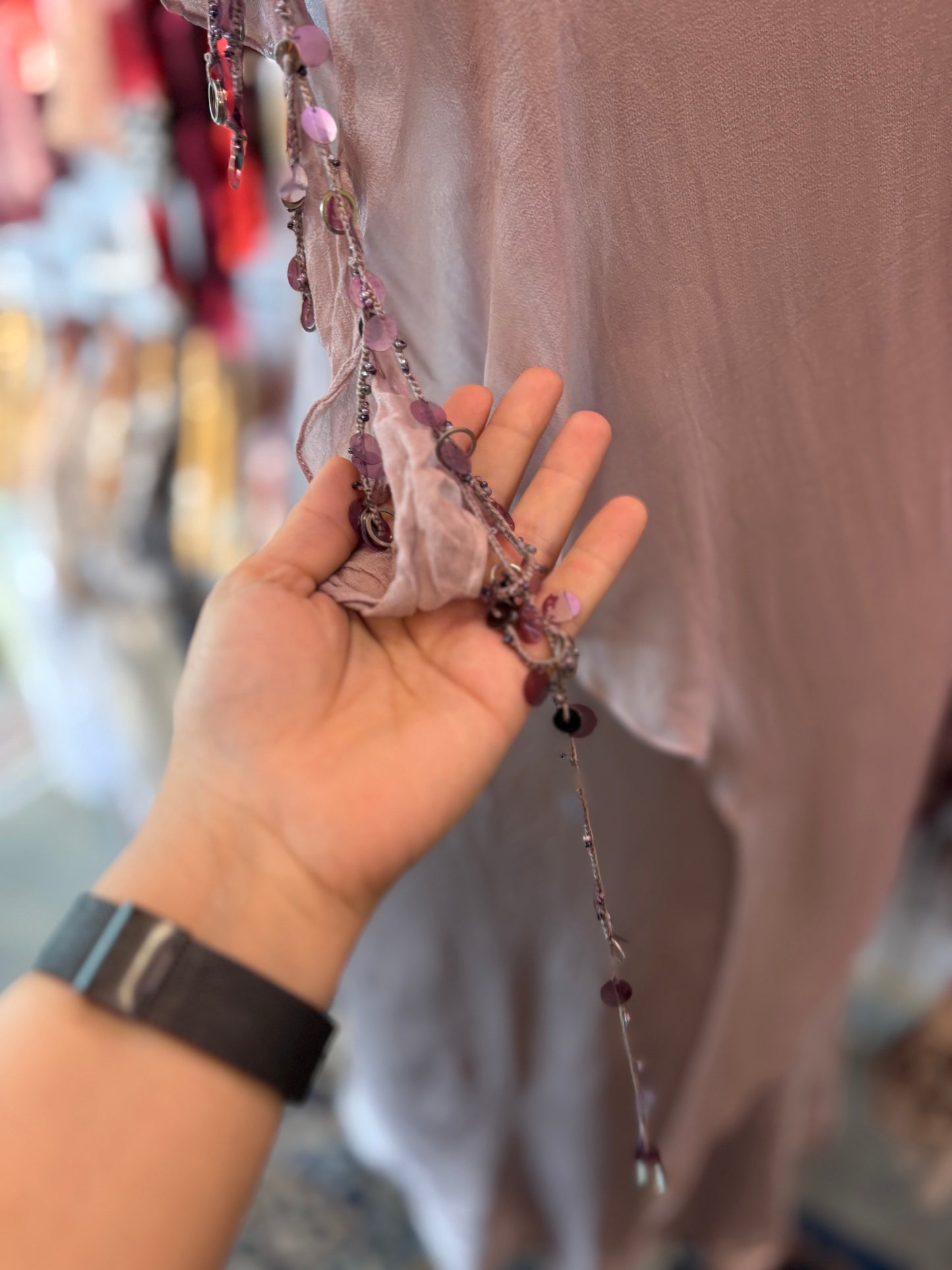 Vintage soft dusty mauve dress