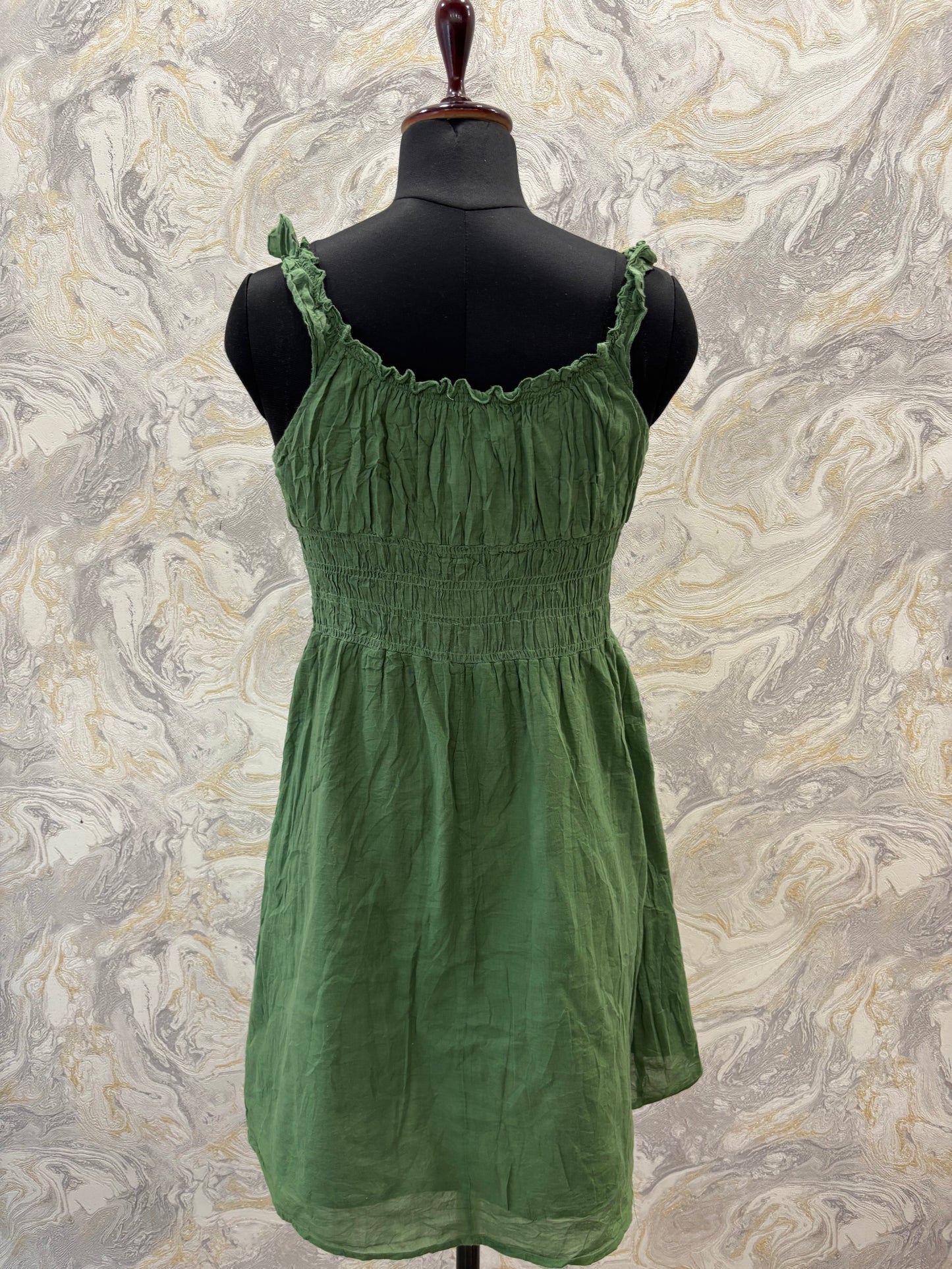 Green milkmaid dress