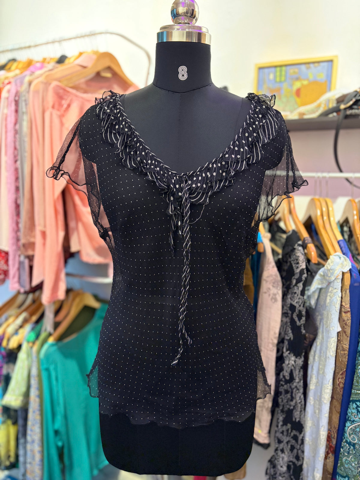 Polka 100 percent silk beauty