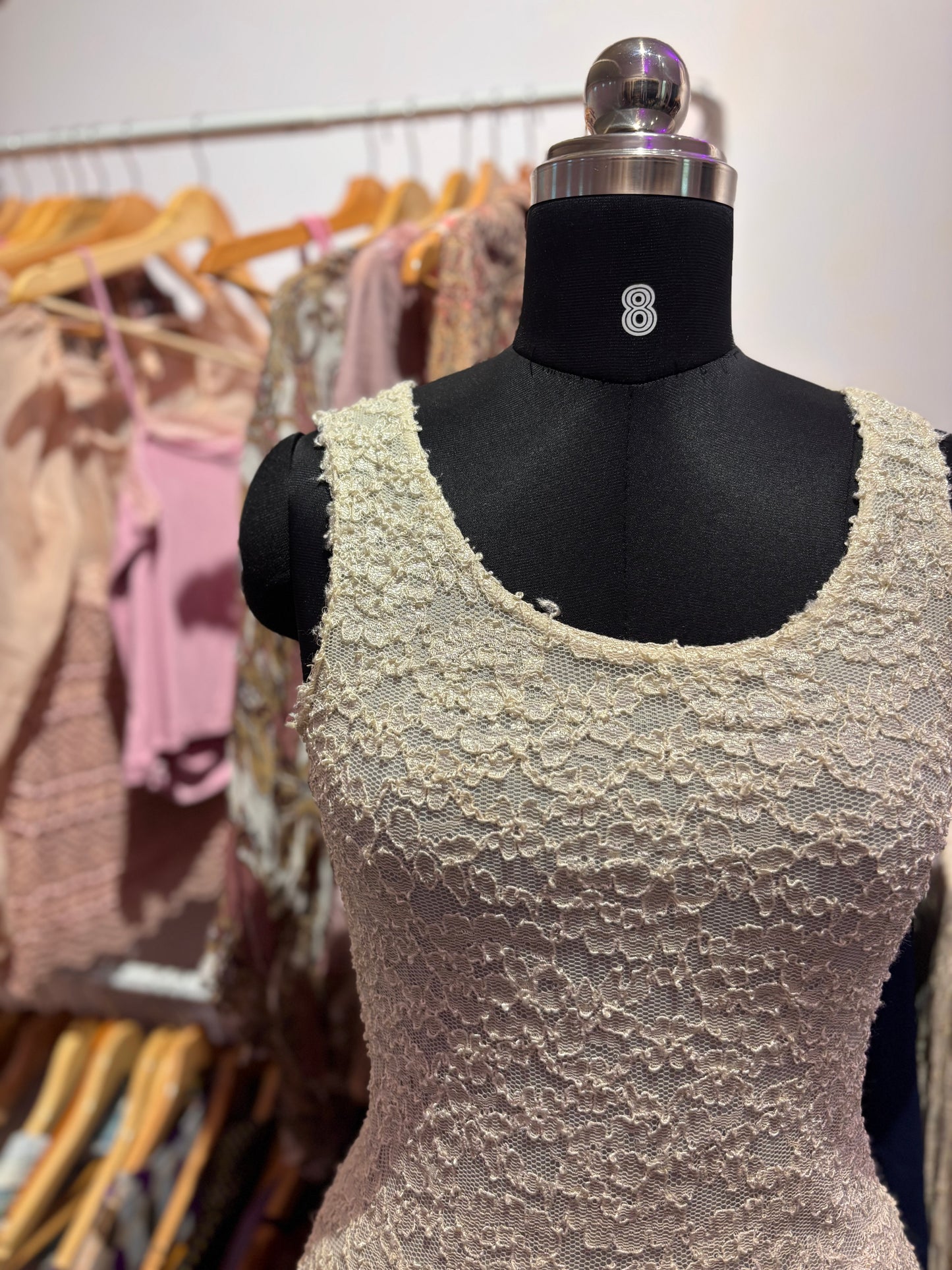 Vintage textured lace top