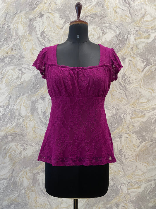 Purple lacy top