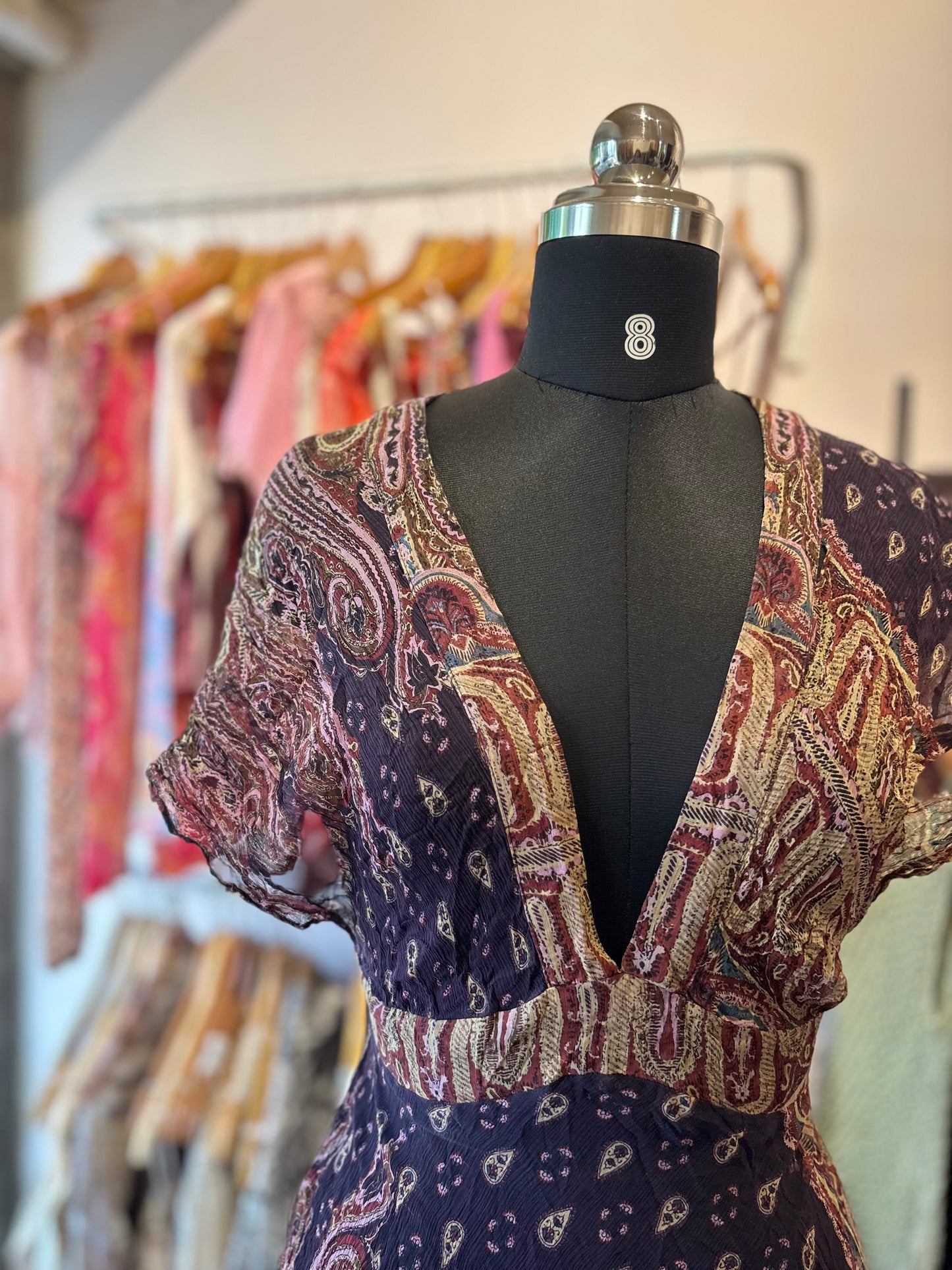 Paisely silk dress