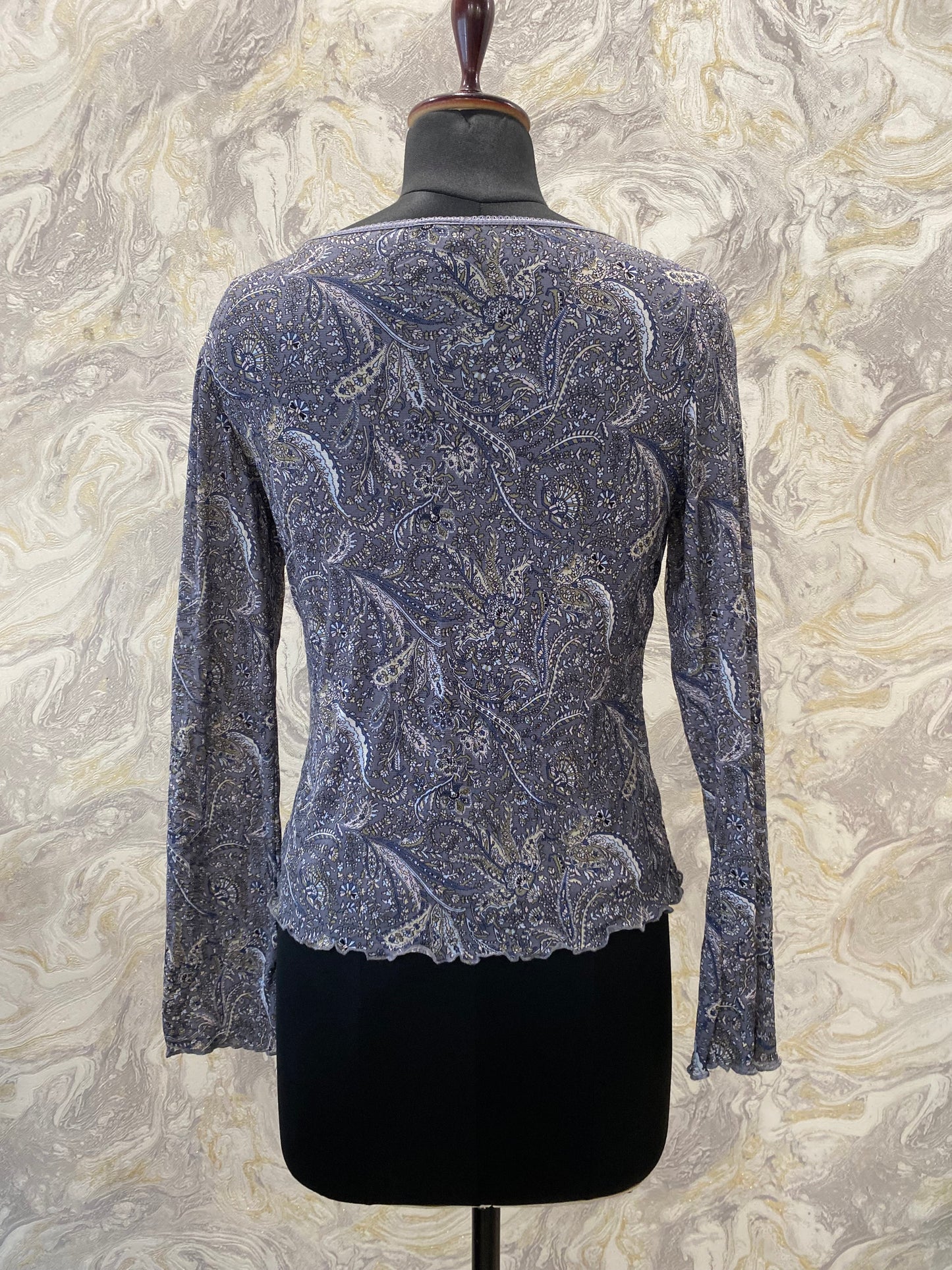 Lilac vintage paisley top