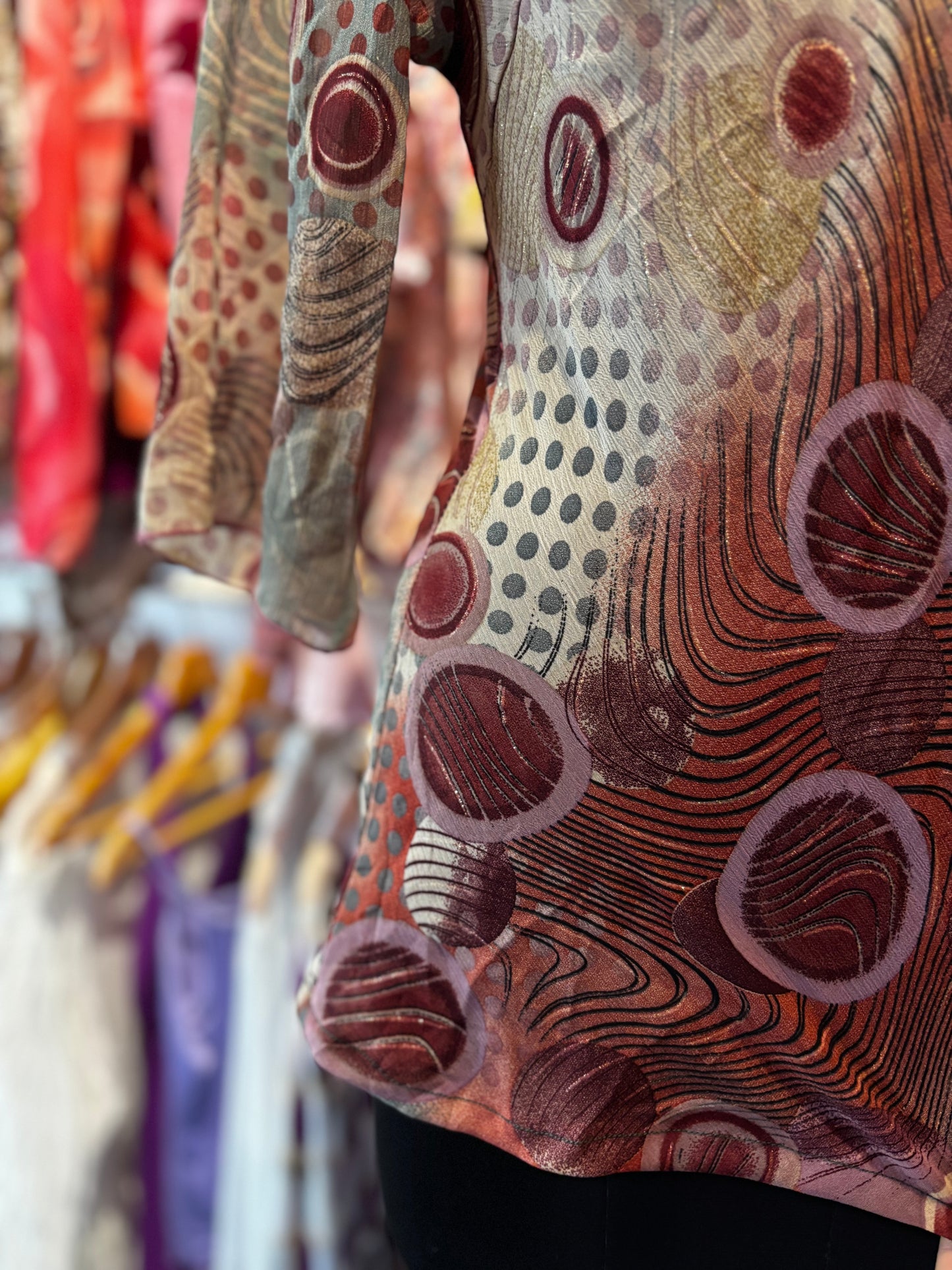 Vintage lace neck kurta