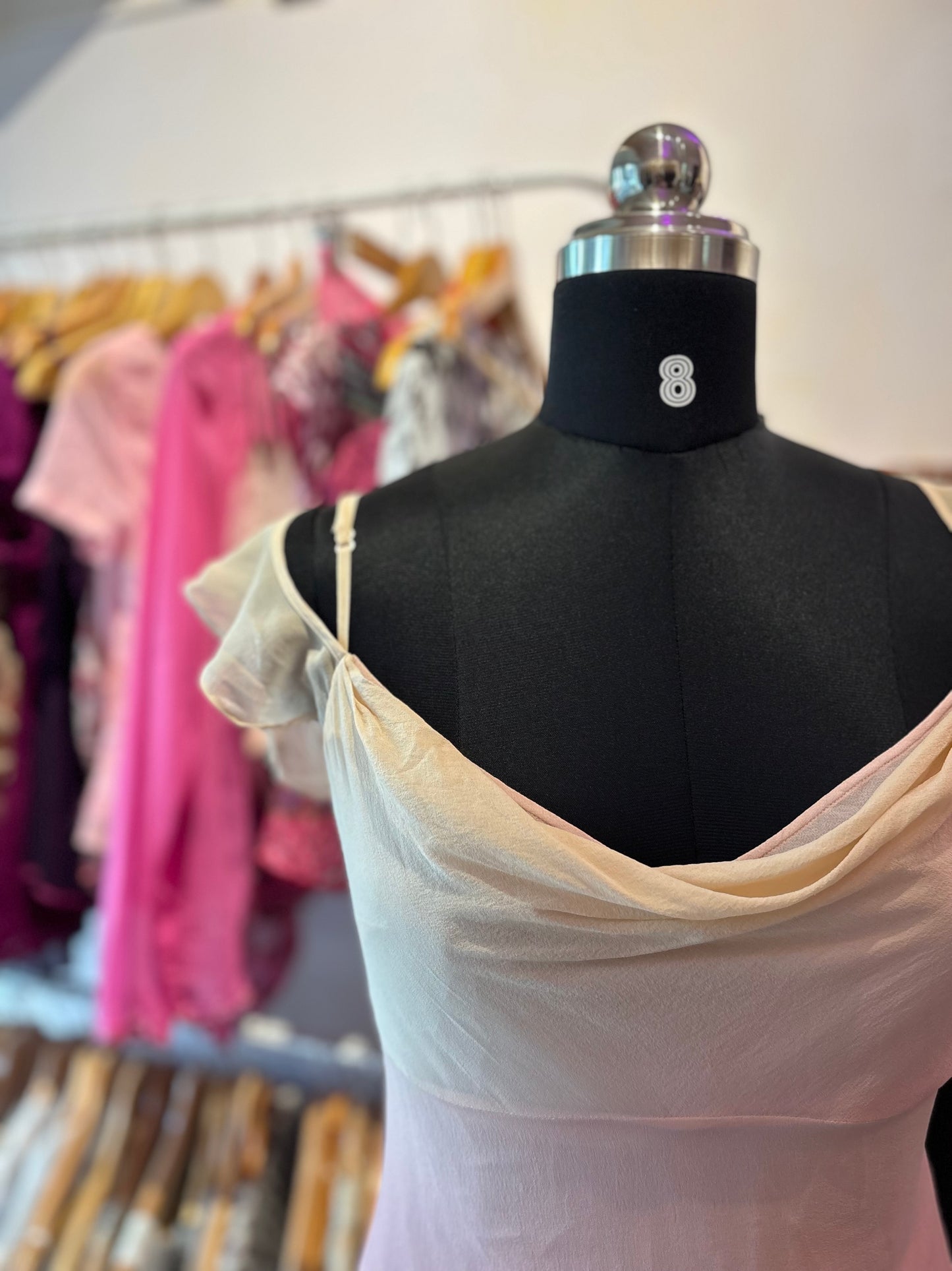 Ombré cowl neck dress