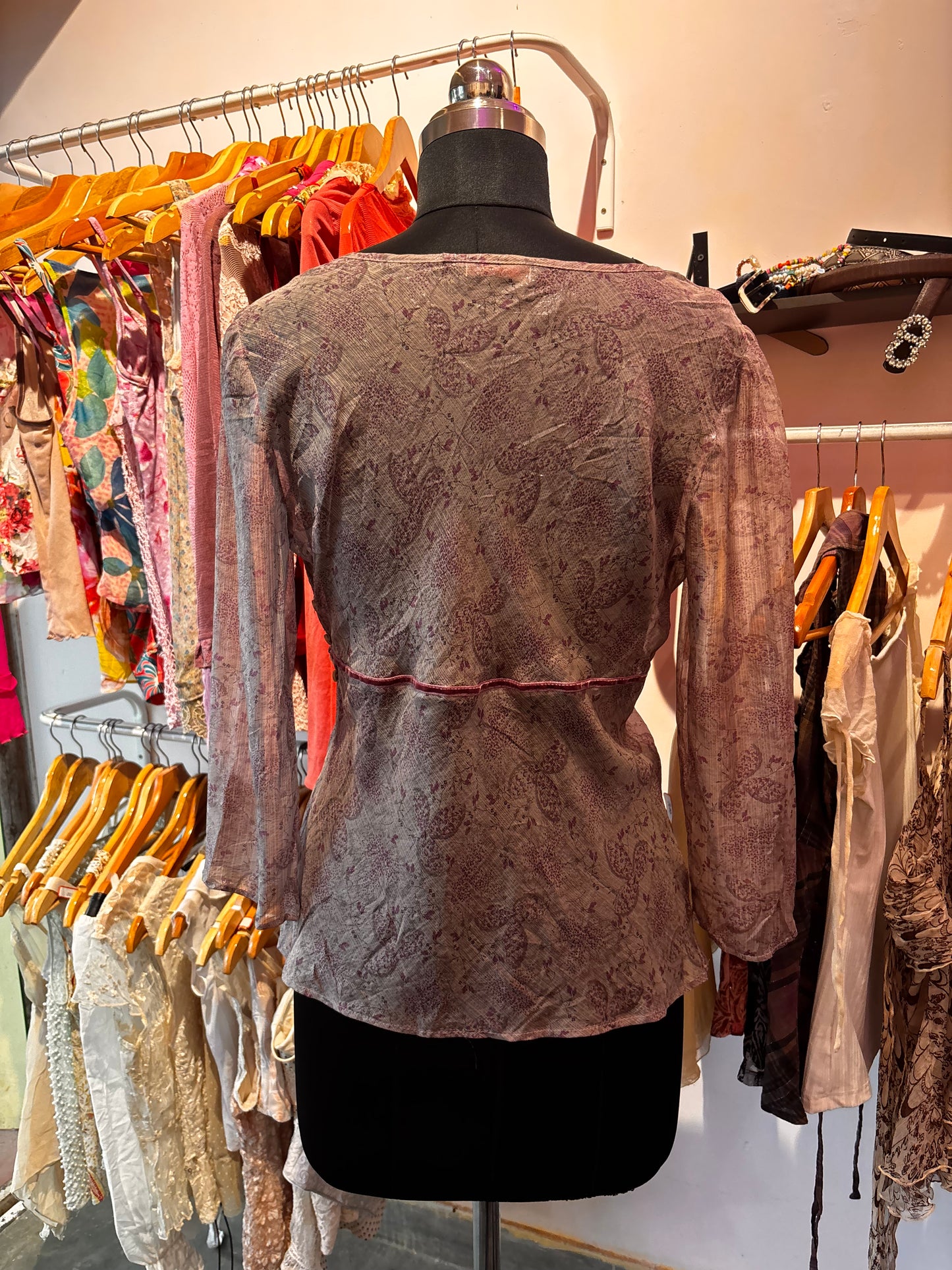 Lavender silk top