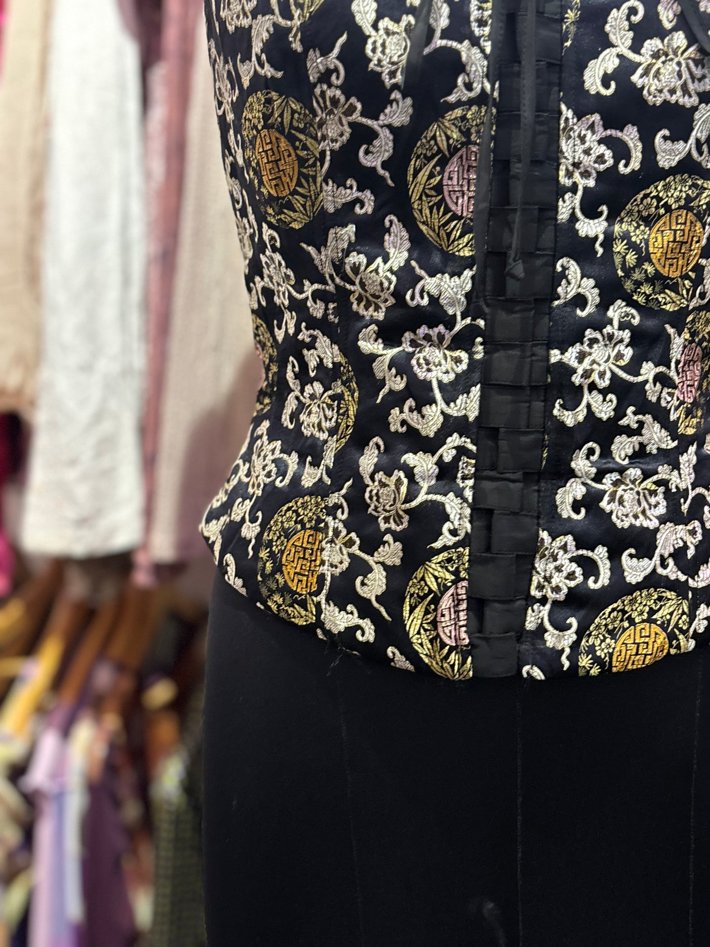 Timeless brocade corset
