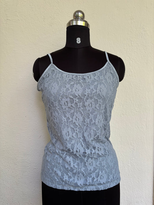 Blue lacy cami