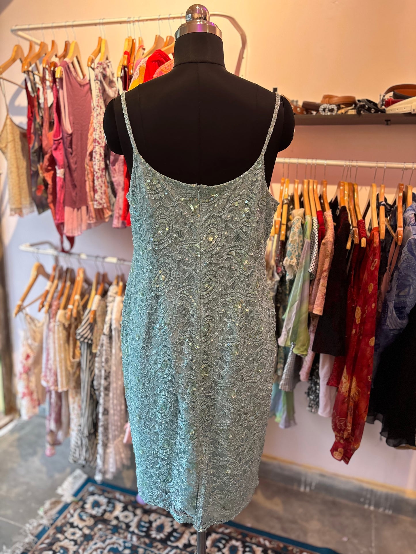 Vintage paisely sequins dress