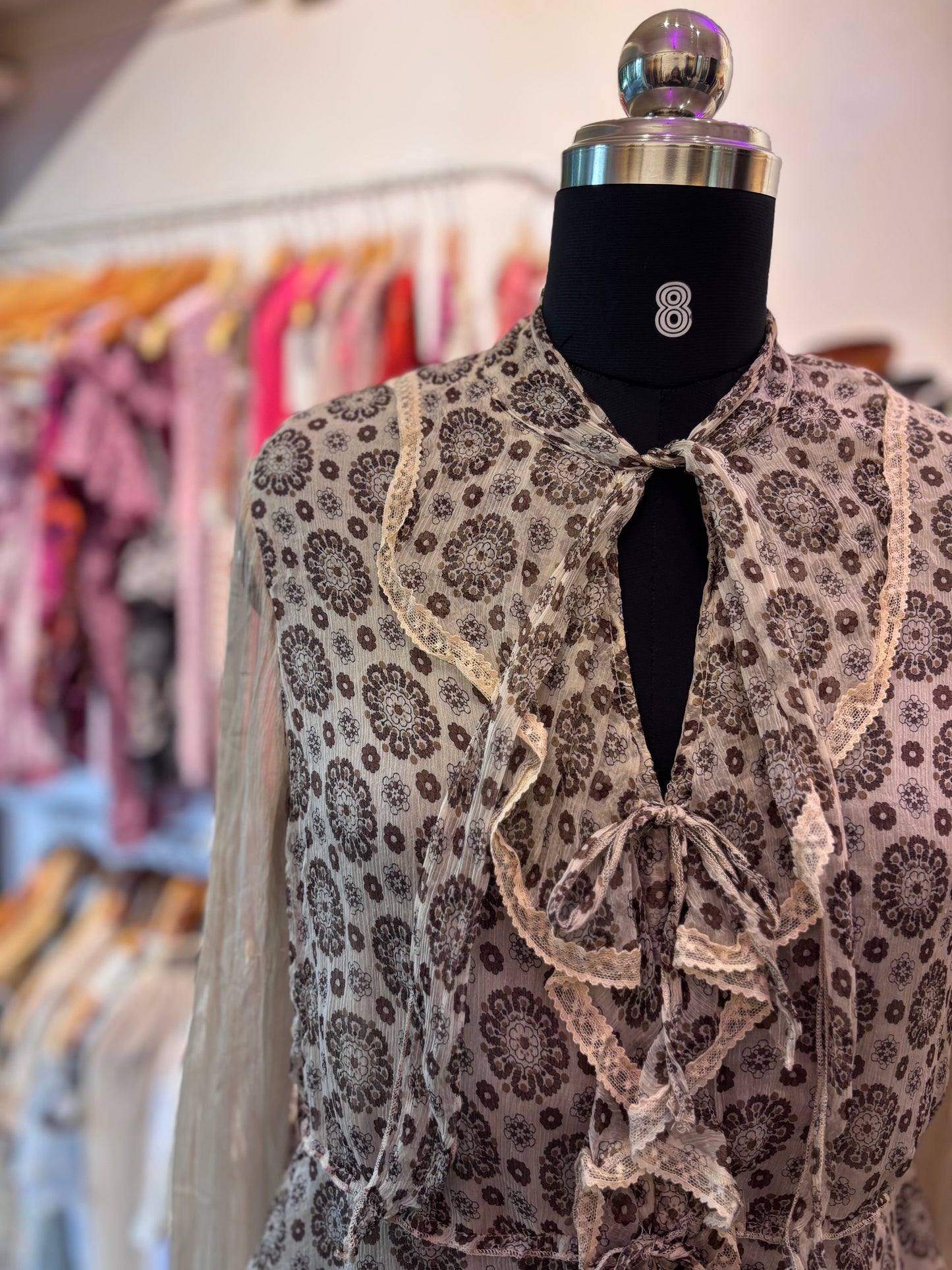 Victorian era 100 percent silk top