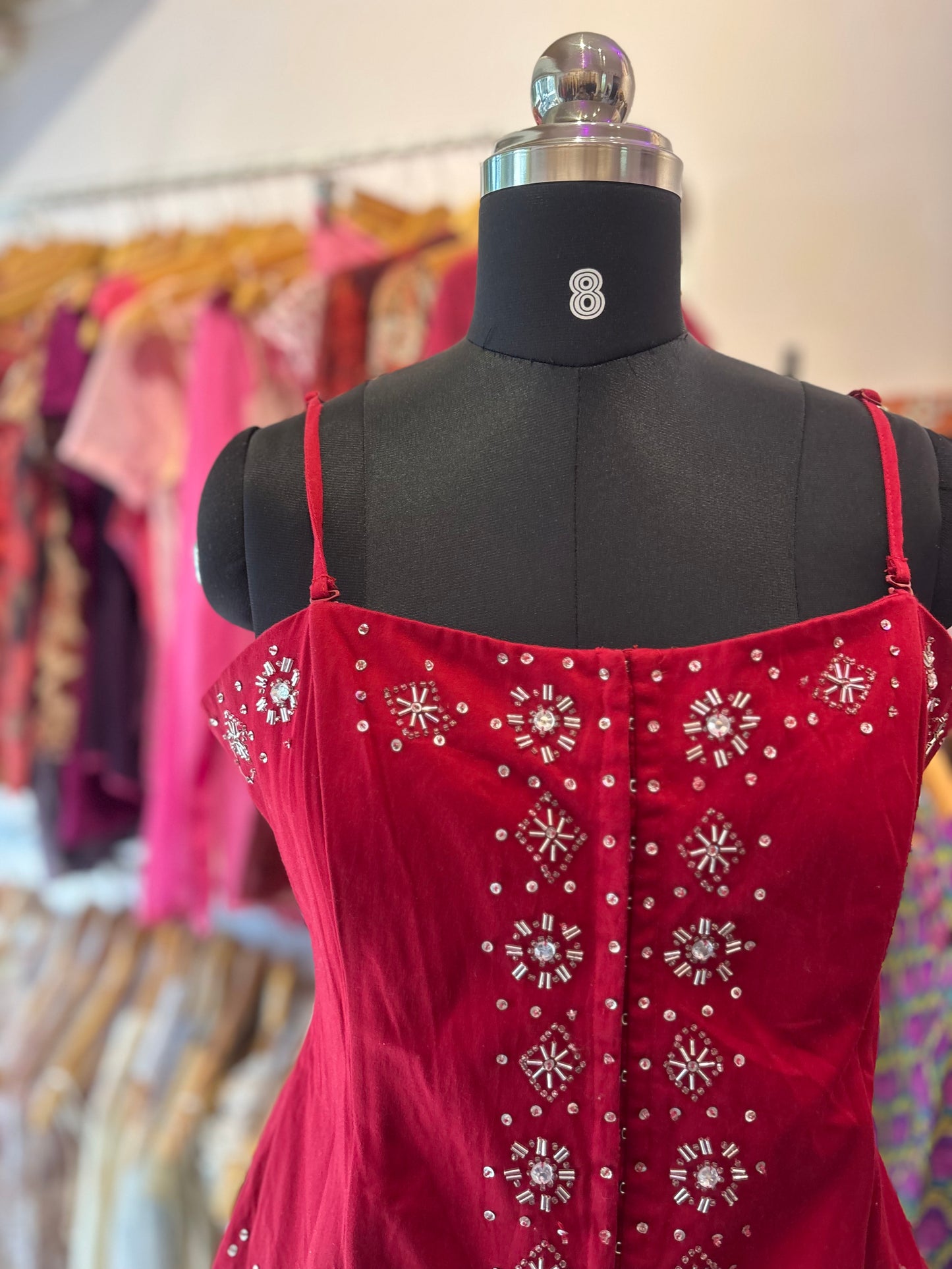 Red celestial corset